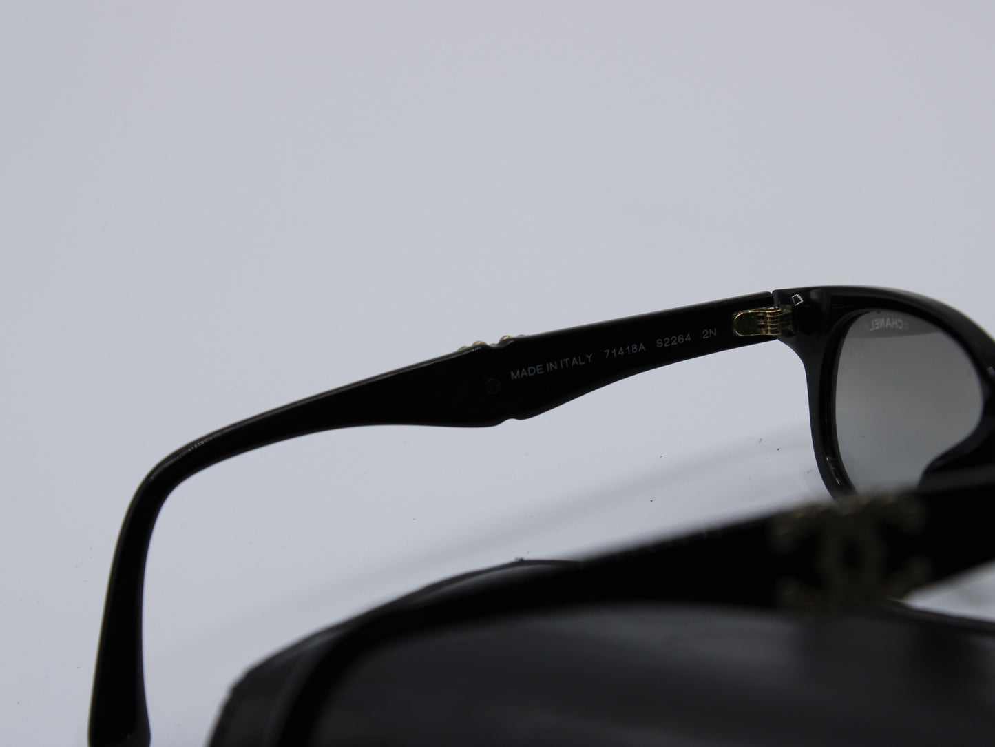 Chanel Sunglasses 2022 Black Frame Iconic Logo Used