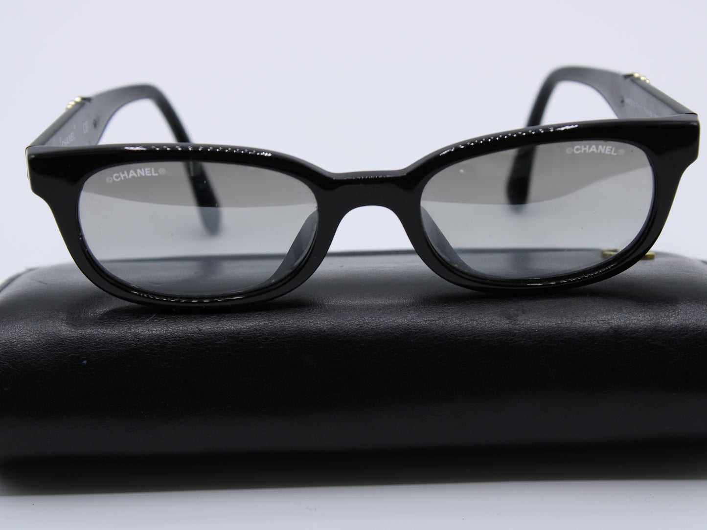 Chanel Sunglasses 2022 Black Frame Iconic Logo Used