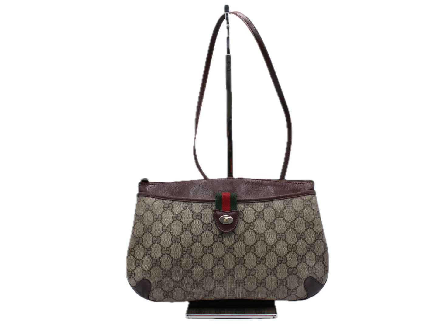 Gucci Ophidia Cloth GG Sherry Leather Trim Crossbody Bag Vintage