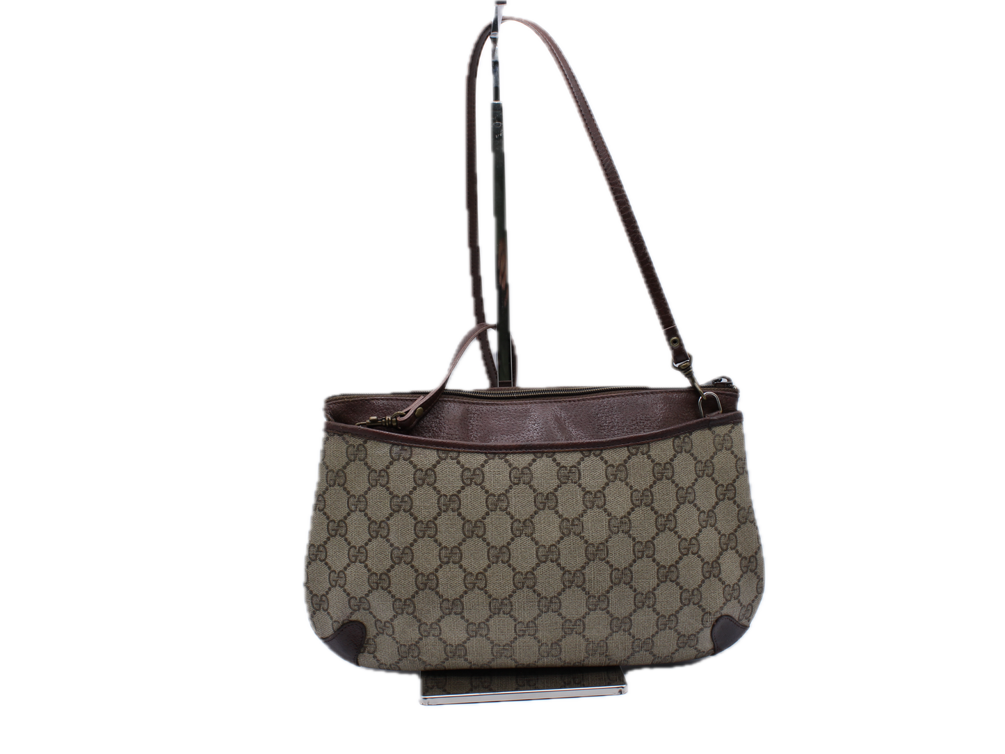 Gucci Ophidia Cloth GG Sherry Leather Trim Crossbody Bag Vintage