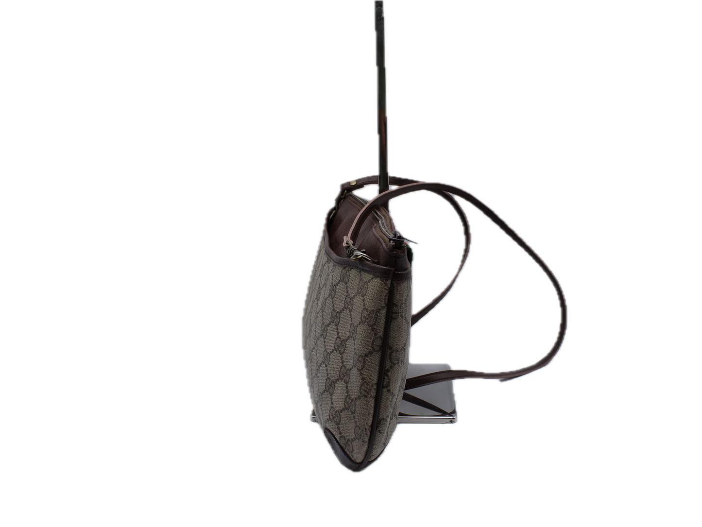 Gucci Ophidia Cloth GG Sherry Leather Trim Crossbody Bag Vintage