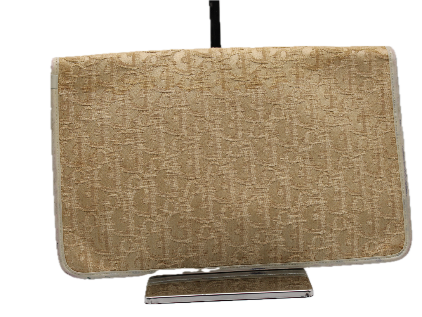 Christian Dior Clutch Bag Monogram Canvas Beige Cream Vintage