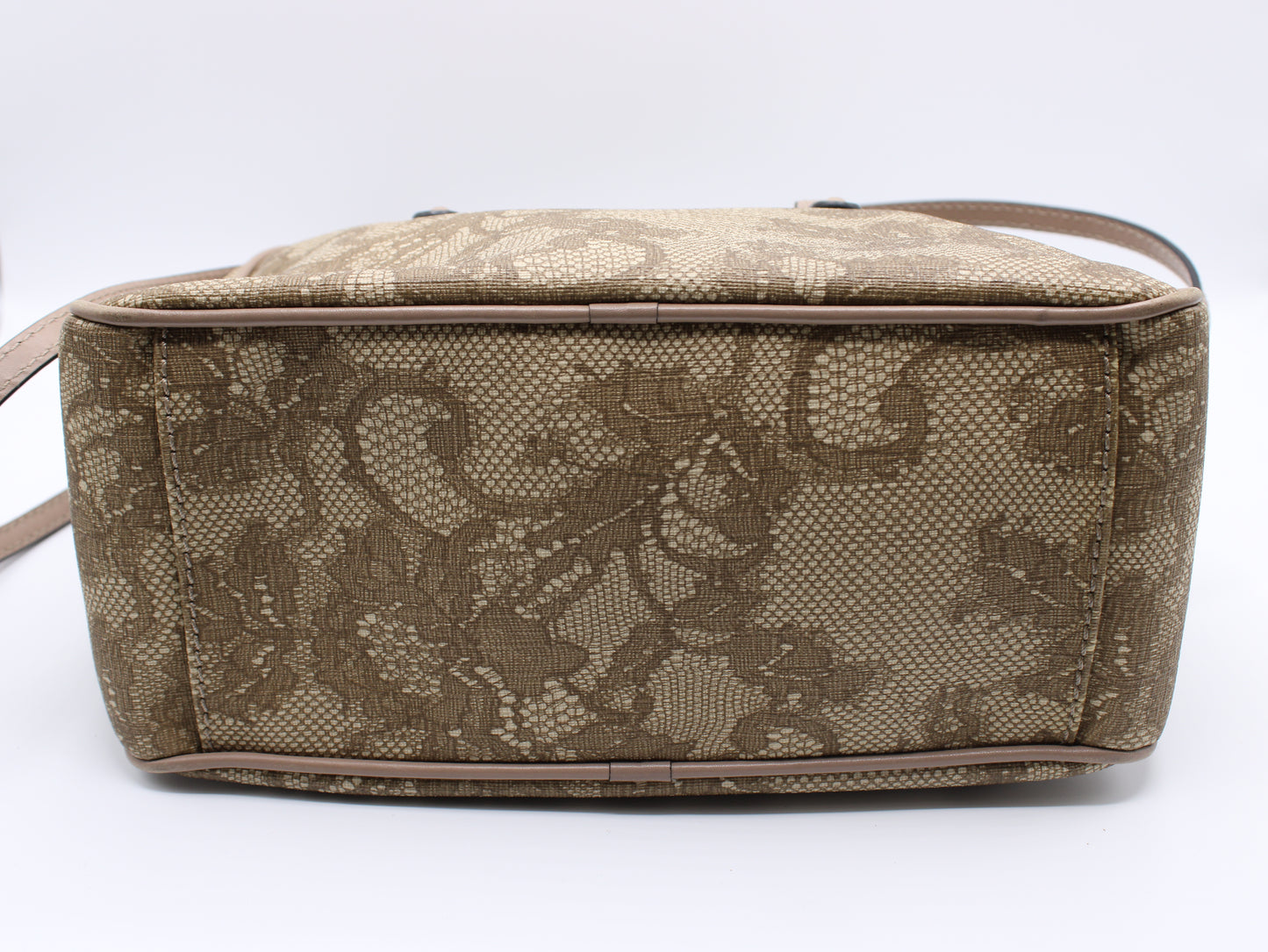 Valentino Garavani Beige Lace Overlay Crossbody Bag