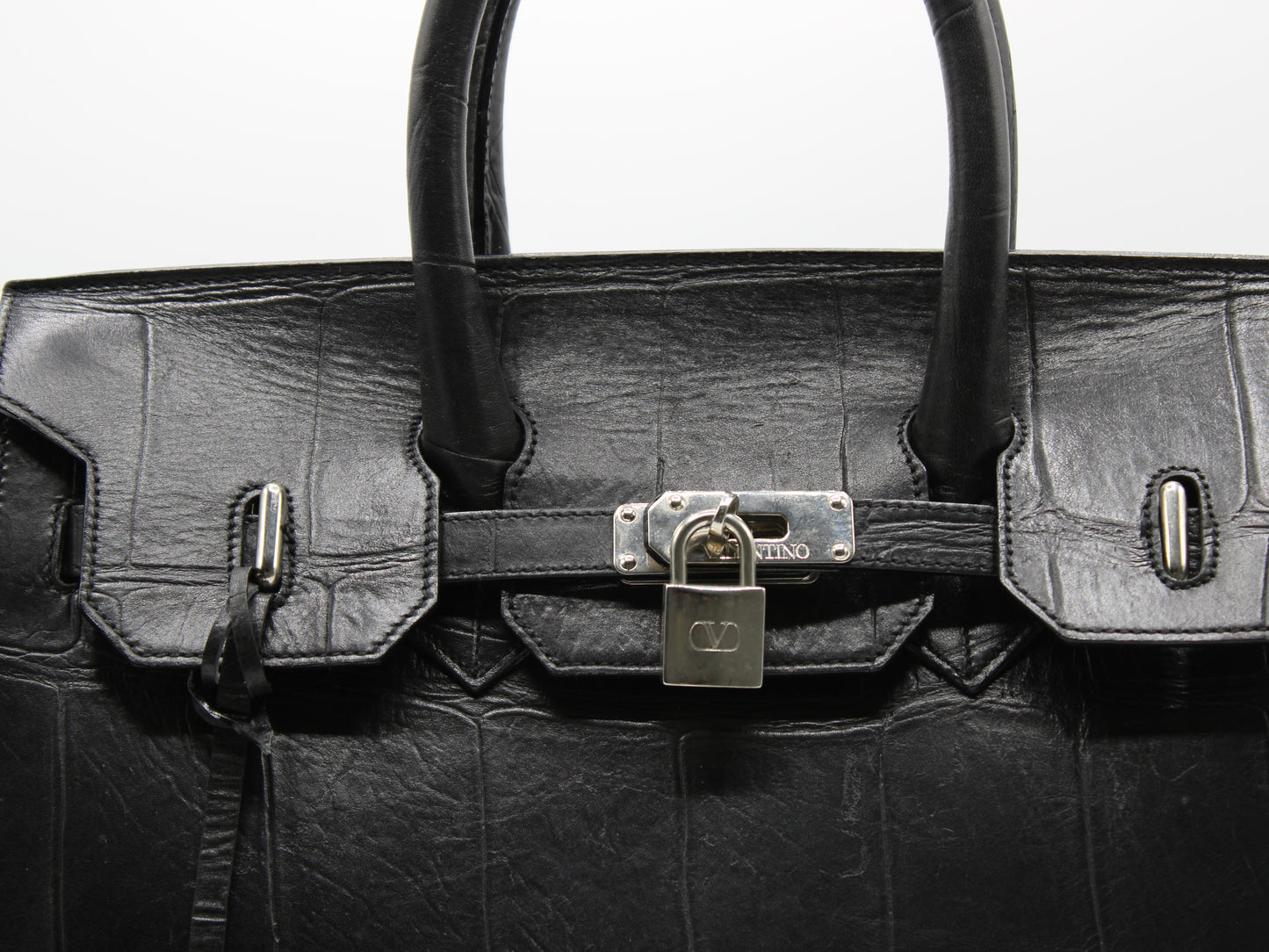 Valentino Garavani Joylock Leather Tote Handle Bag Vintage