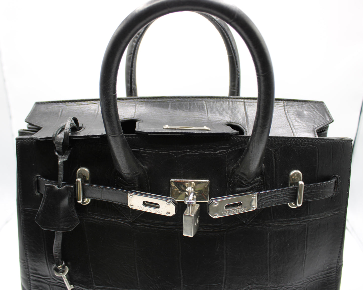 Valentino Garavani Joylock Leather Tote Handle Bag Vintage