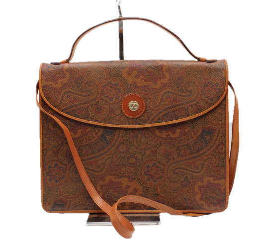 Valentino Garavani Paisley Pattern Leather Handle Crossbody Bag