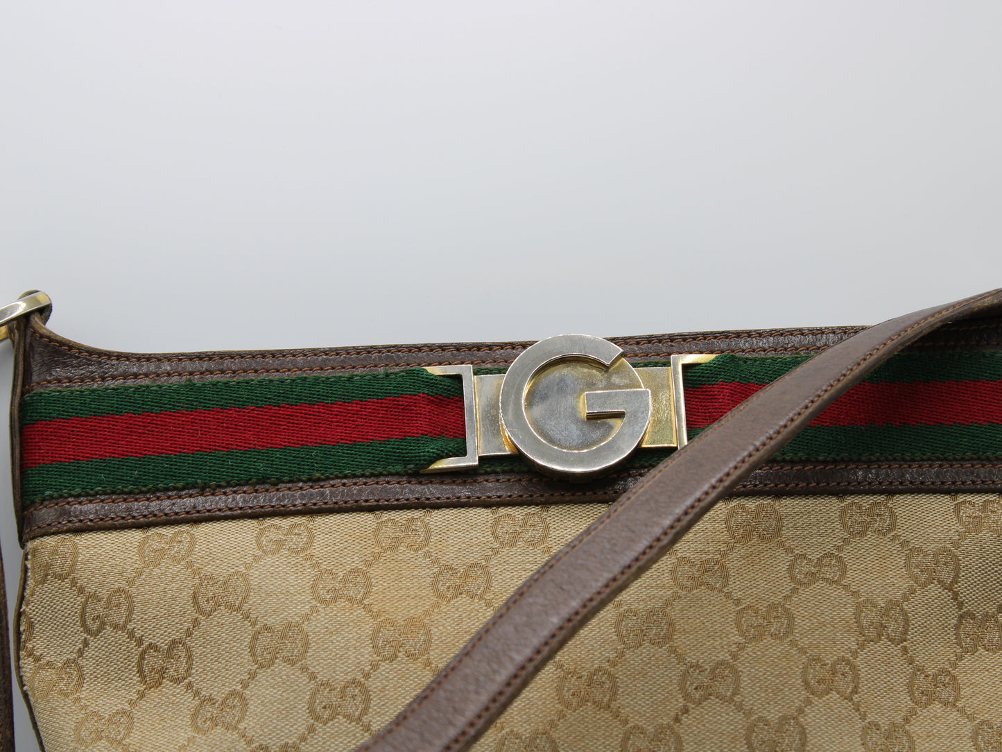 Gucci Bag Ophidia Hobo GG Brown Canvas Charm Vintage