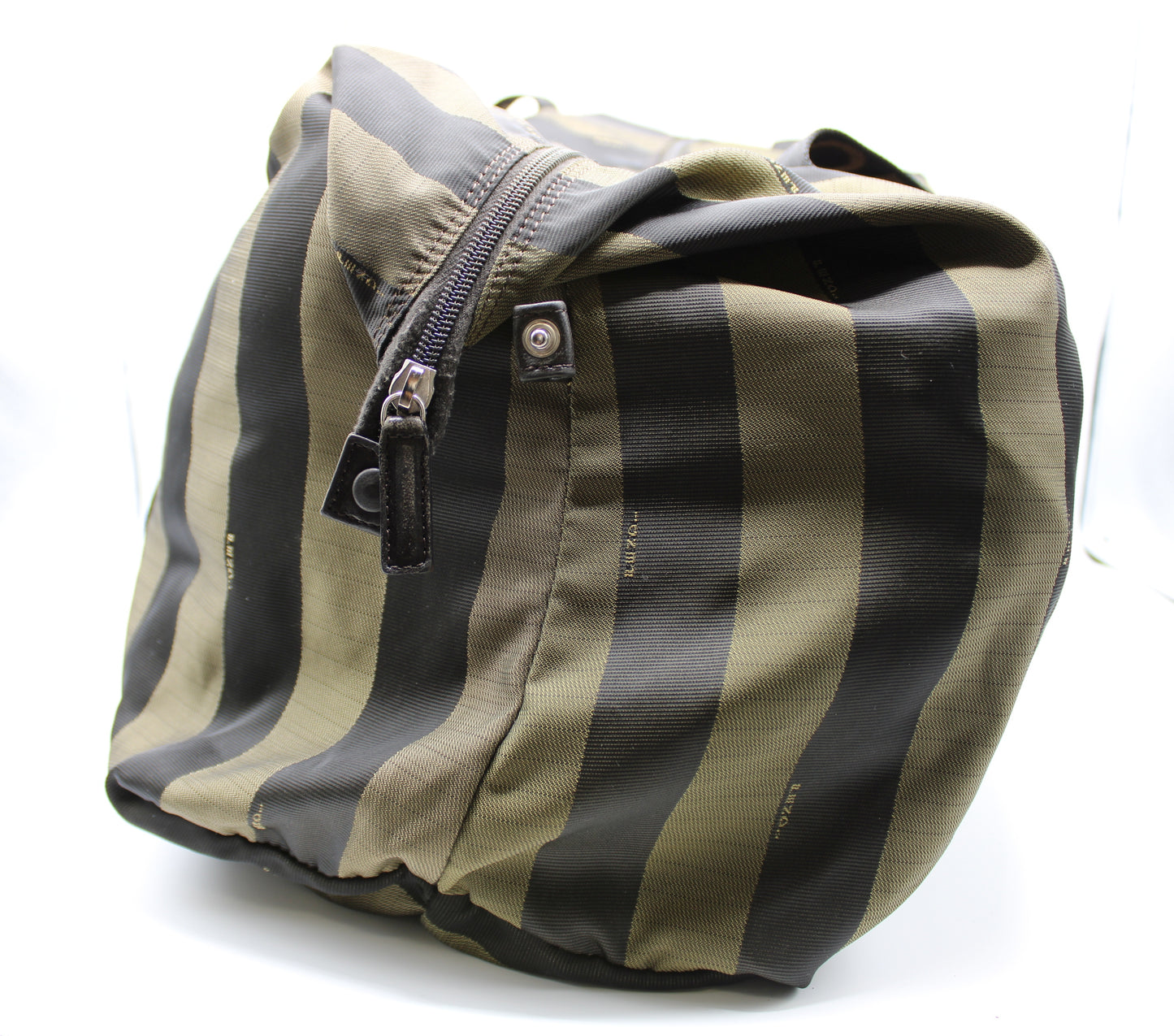 Fendi Travel Duffle Bag ROMA 1925 Pequin Striped Large Vintage