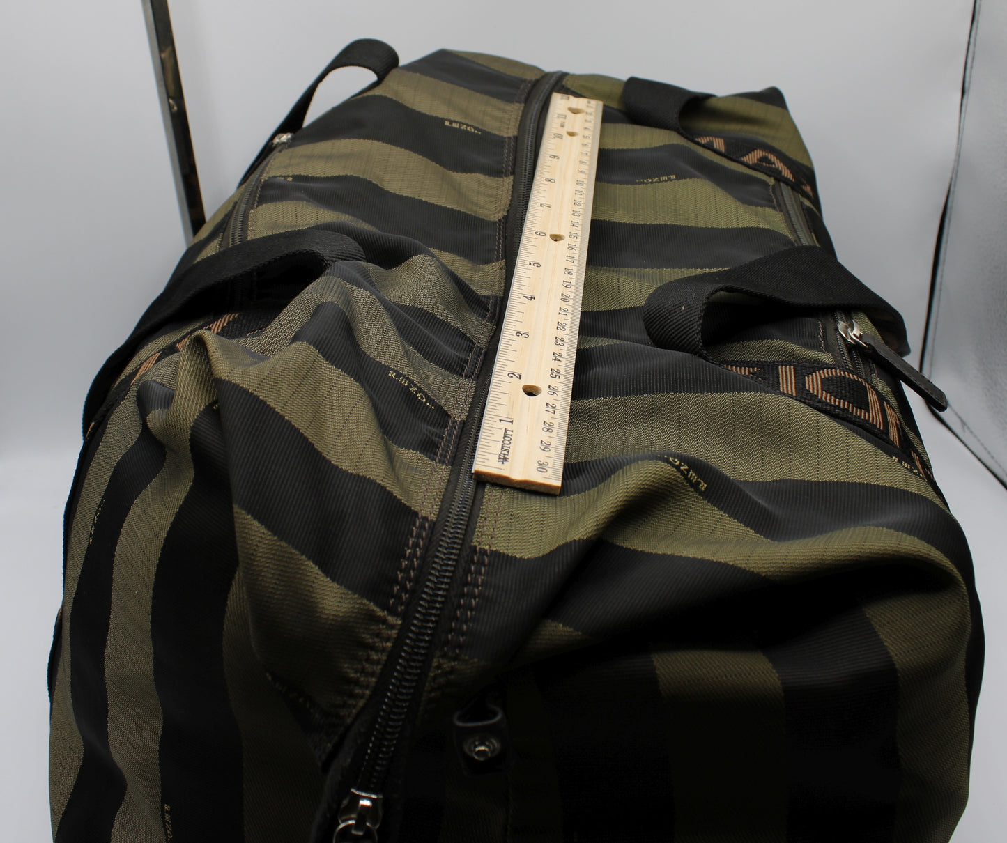 Fendi Travel Duffle Bag ROMA 1925 Pequin Striped Large Vintage
