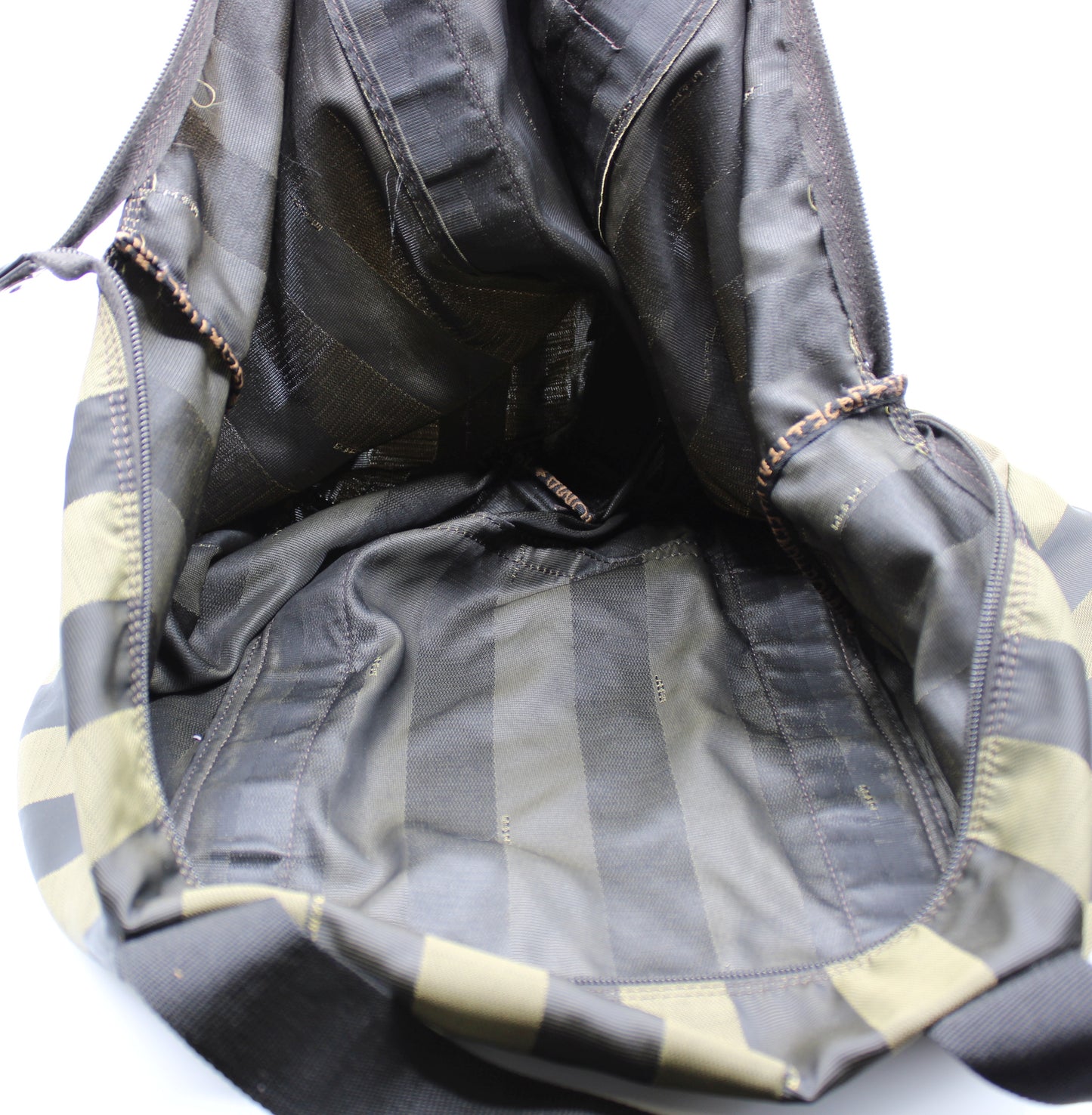 Fendi Travel Duffle Bag ROMA 1925 Pequin Striped Large Vintage