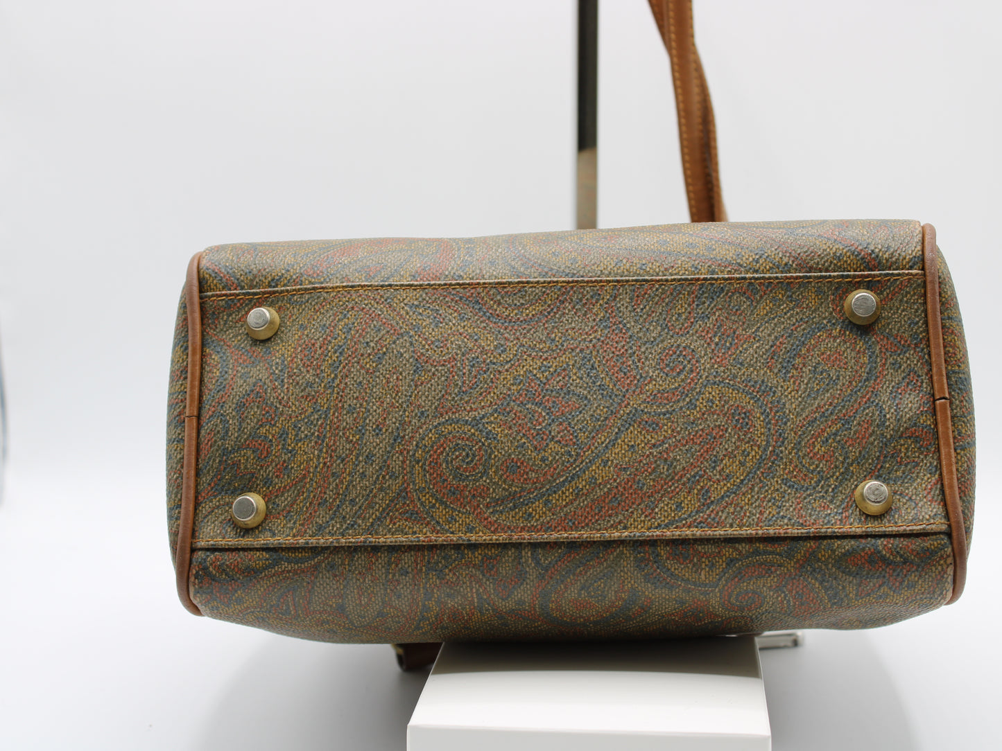 Valentino Garavani Bag Small Boston Paisley Pattern Leather Vintage