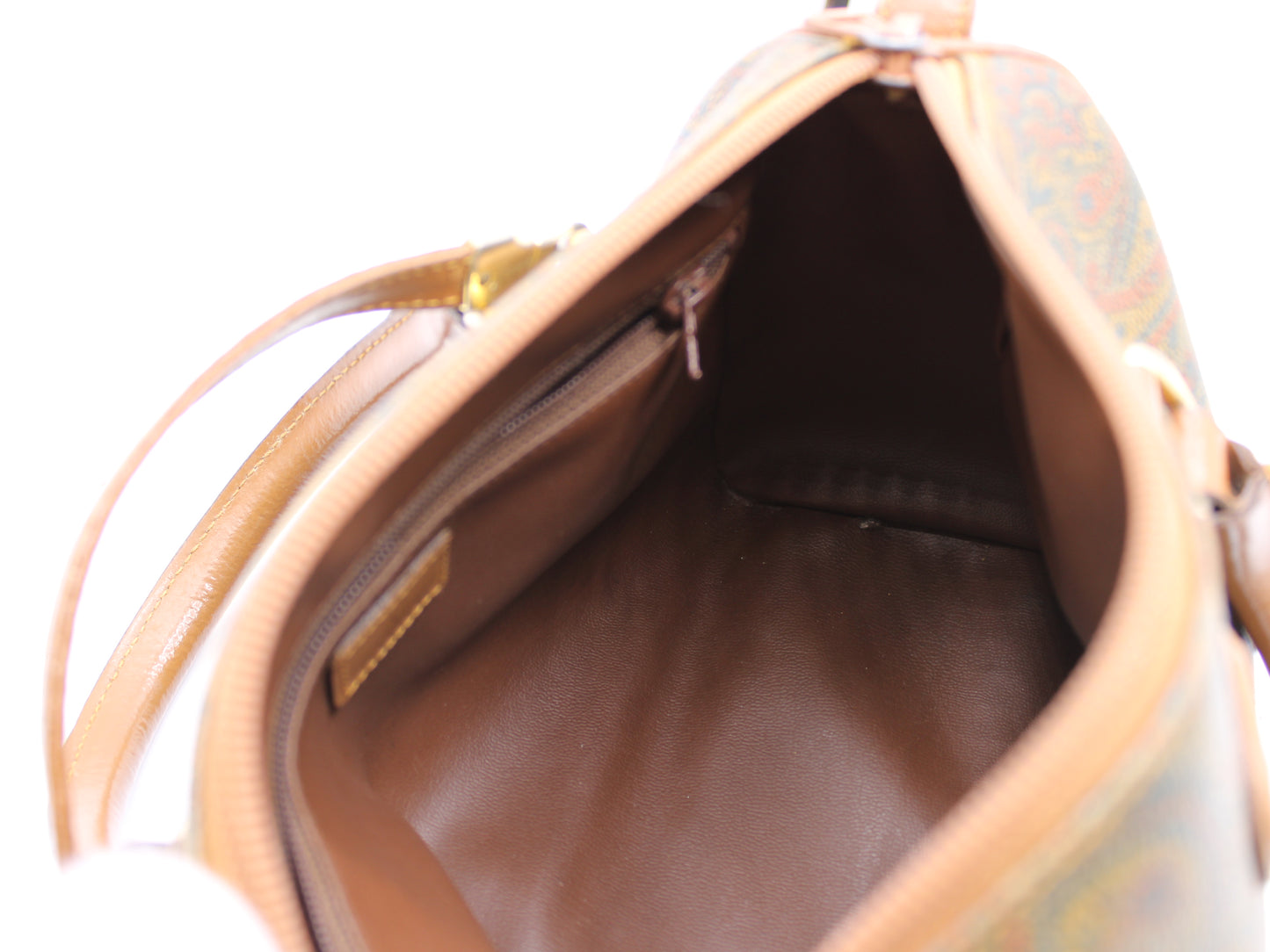 Valentino Garavani Bag Small Boston Paisley Pattern Leather Vintage