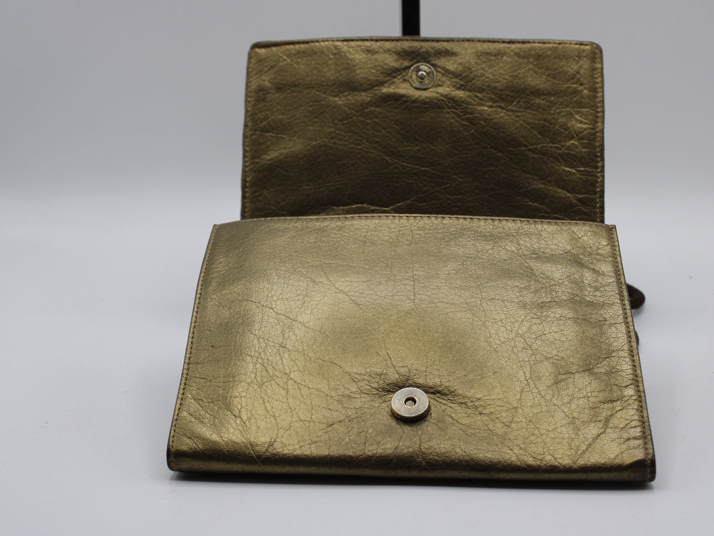 Fendi Bag Gold Tone Braided Leather Crossbody FF Logo Vintage