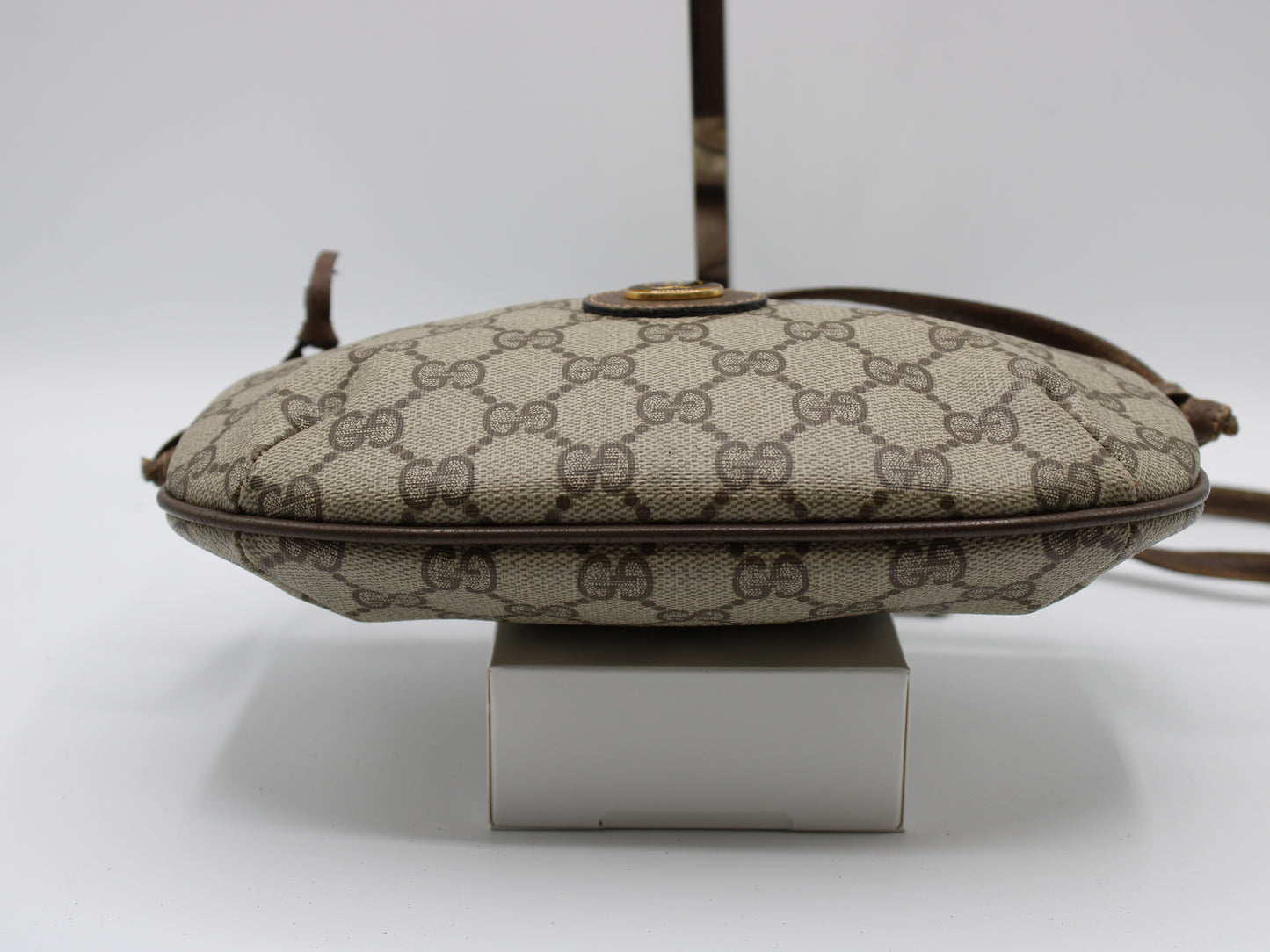 Gucci Bag GG Supreme Monogram Canvas Crossbody Brown Vintage