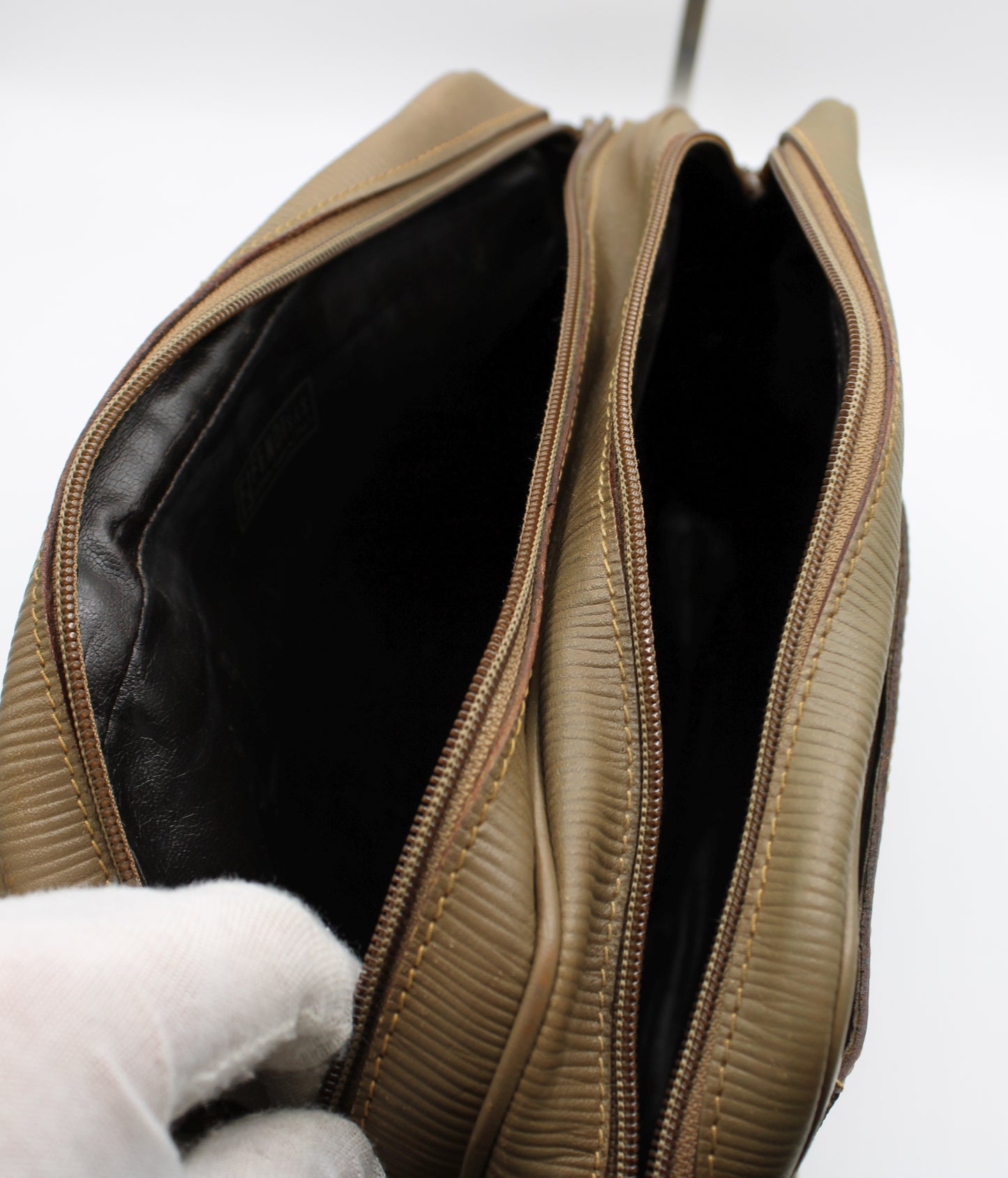 Fendi Patent Leather Crossbody Bag with Zucca Zucchino Print Vintage