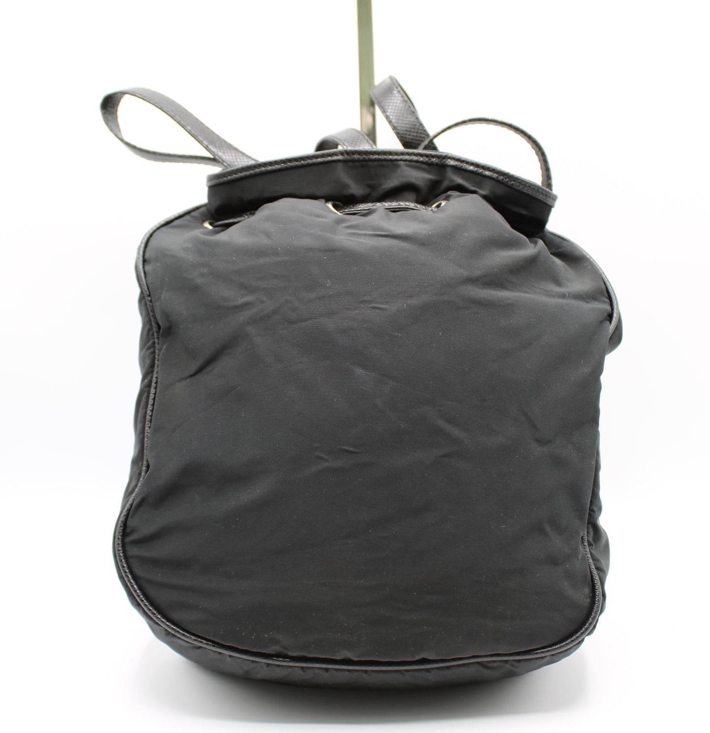 Bottega Veneta Black Leather Drawstring Tote Bag