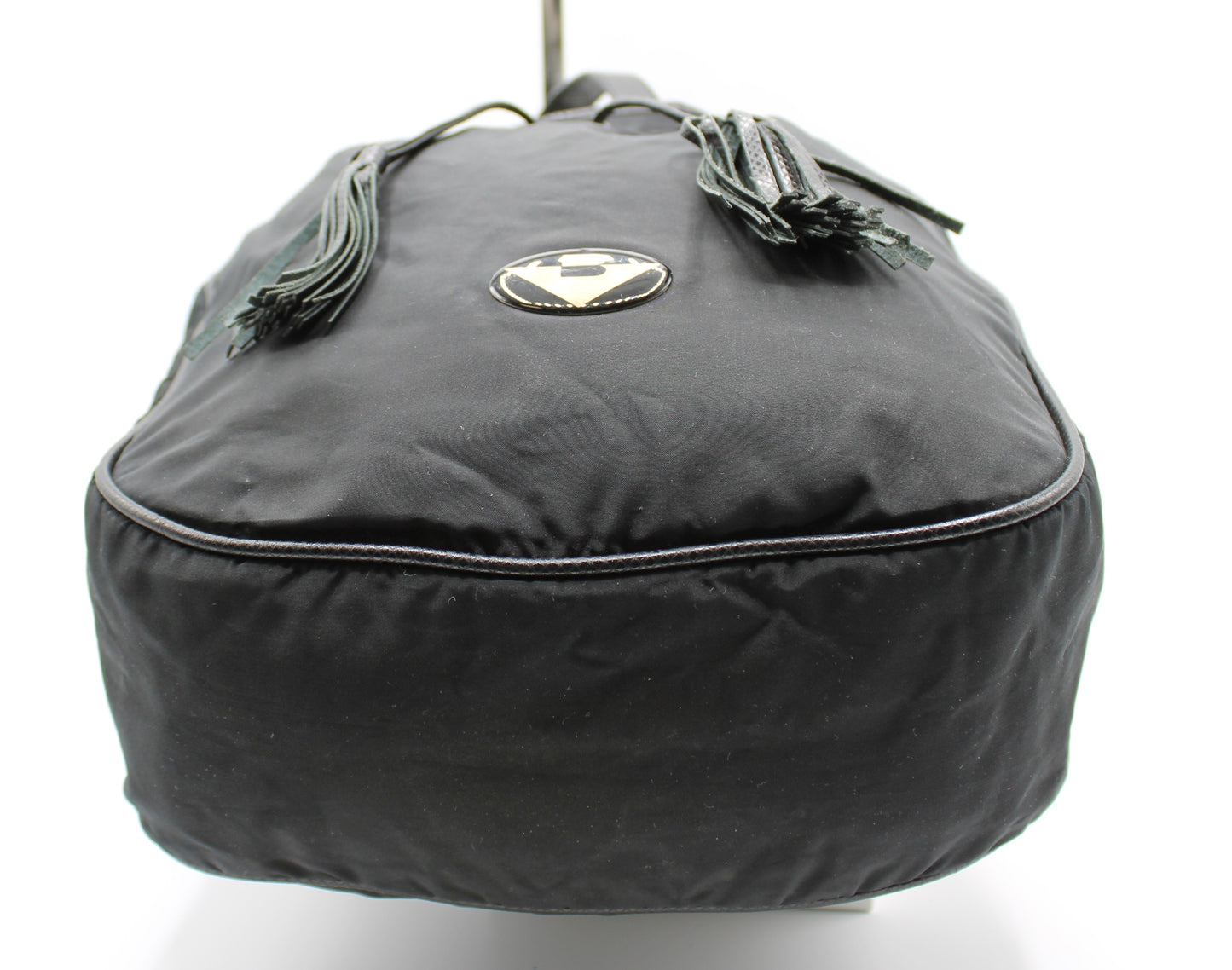 Bottega Veneta Black Leather Drawstring Tote Bag