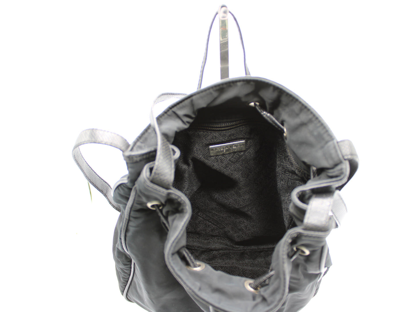 Bottega Veneta Black Leather Drawstring Tote Bag