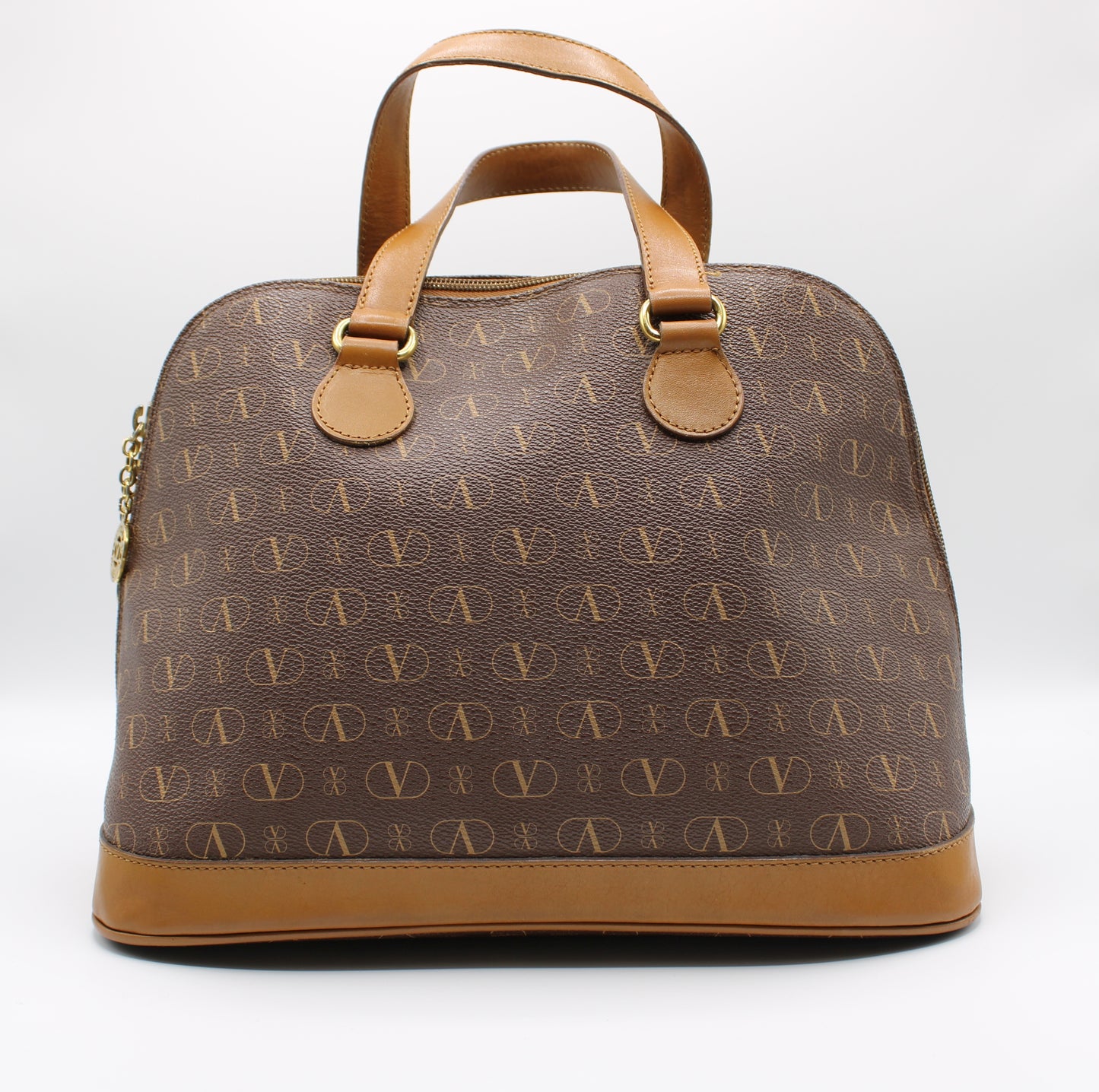 Valentino Garavani Bag Leather Handbag V Logo Monogram Special Charm Vintage
