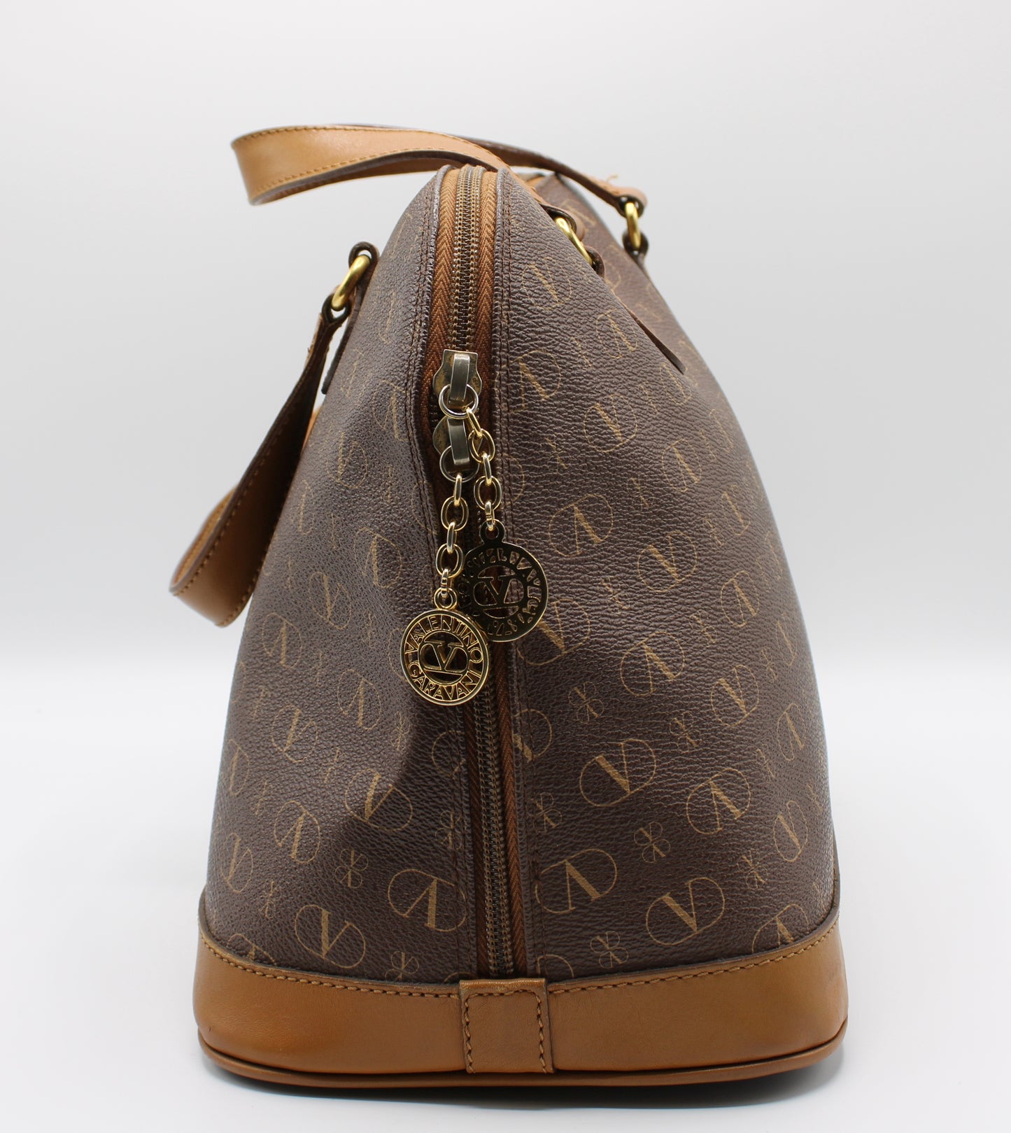 Valentino Garavani Bag Leather Handbag V Logo Monogram Special Charm Vintage