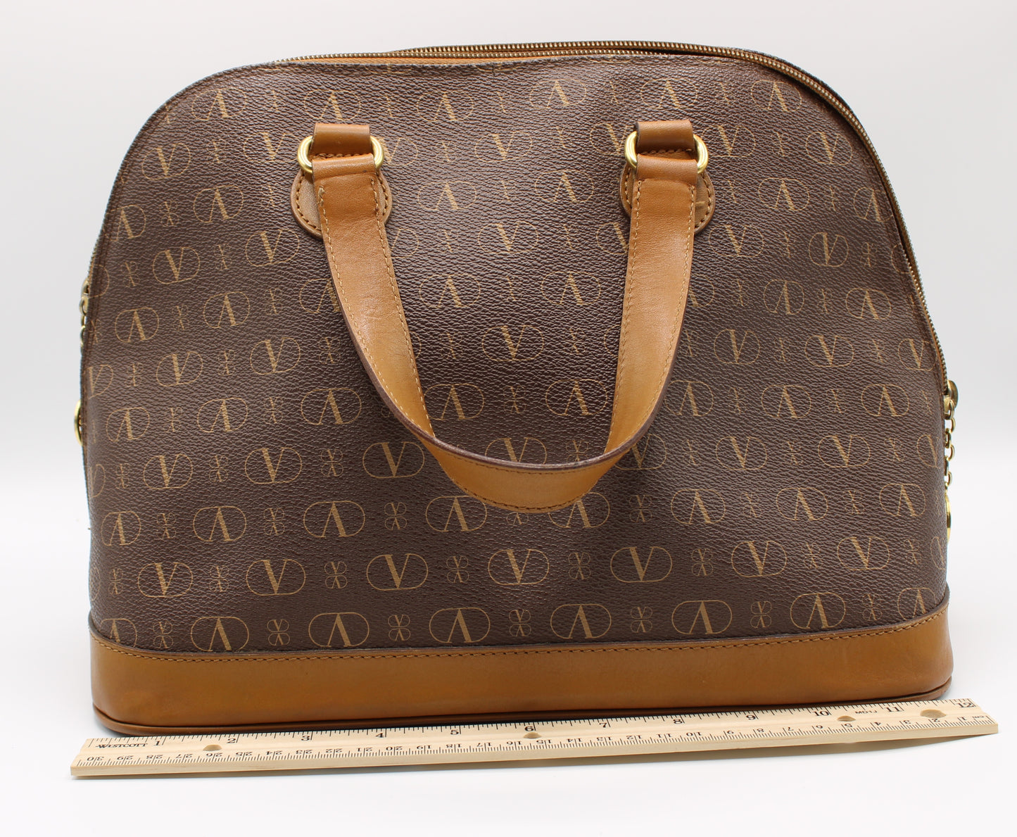 Valentino Garavani Bag Leather Handbag V Logo Monogram Special Charm Vintage