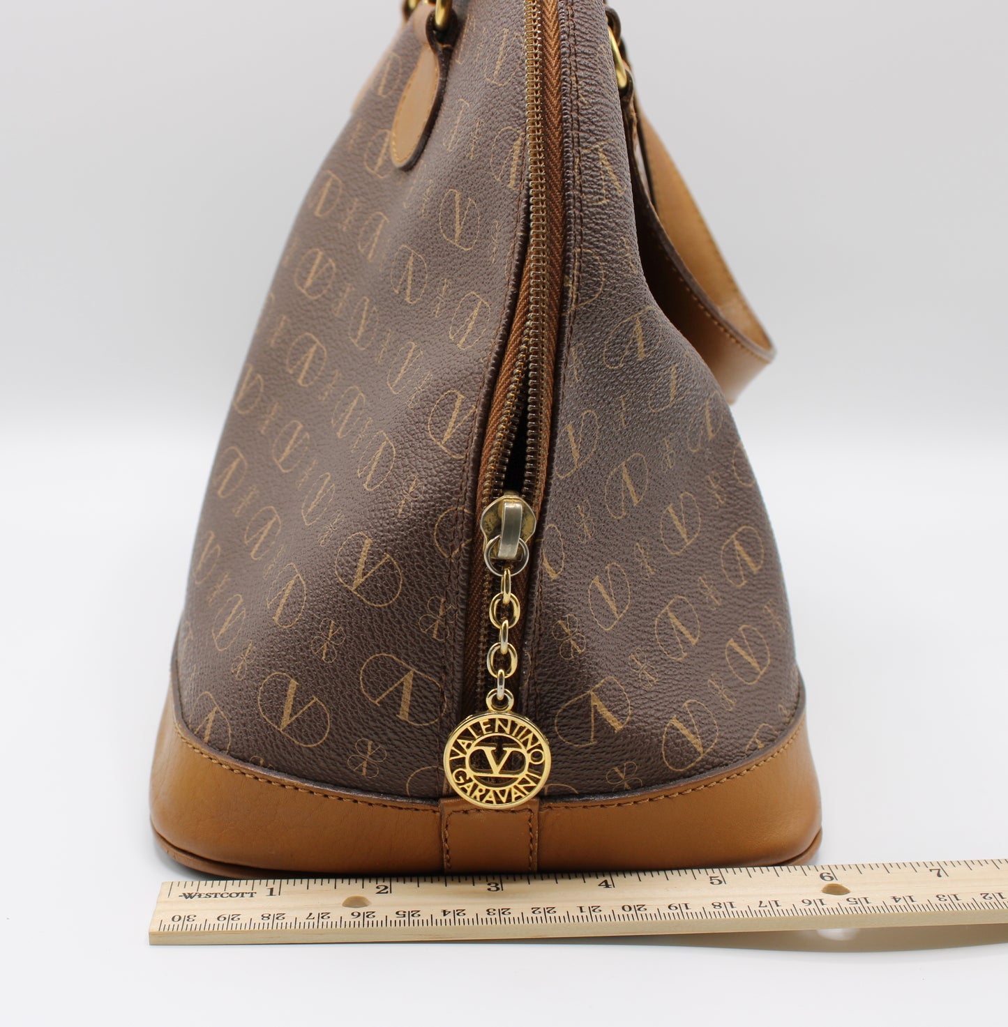Valentino Garavani Bag Leather Handbag V Logo Monogram Special Charm Vintage