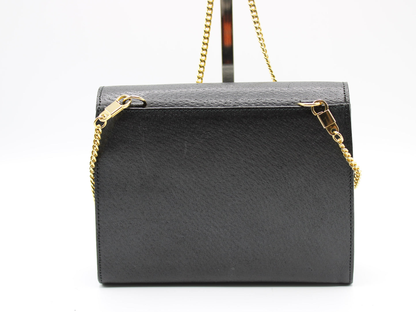 Valentino Garavani Black Leather  All Over Chain Crossbody Bag