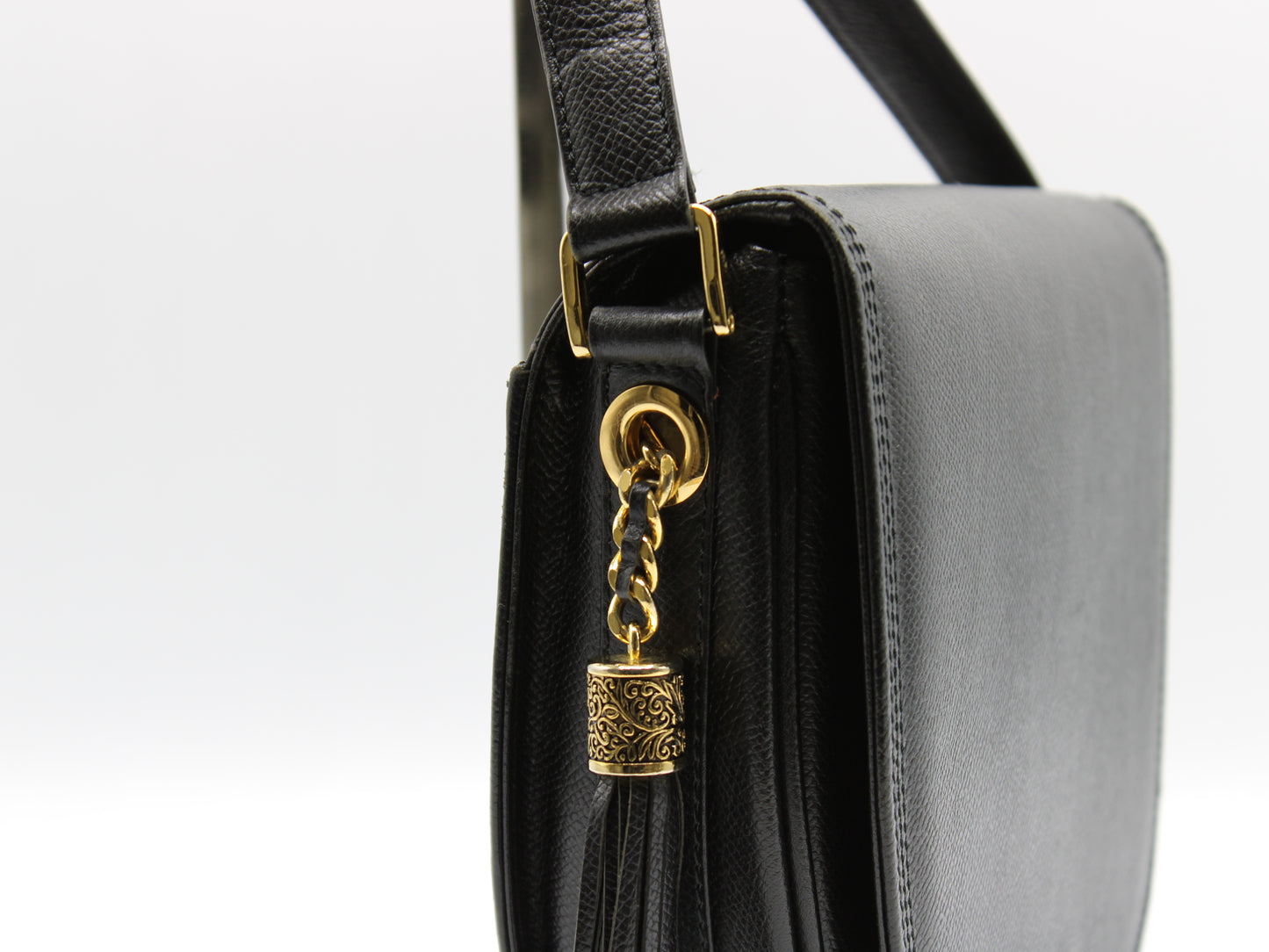 Valentino Garavani Bag Crossbody Saddle Black Leather Vintage