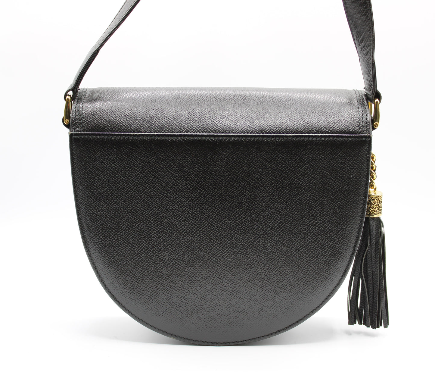 Valentino Garavani Bag Crossbody Saddle Black Leather Vintage