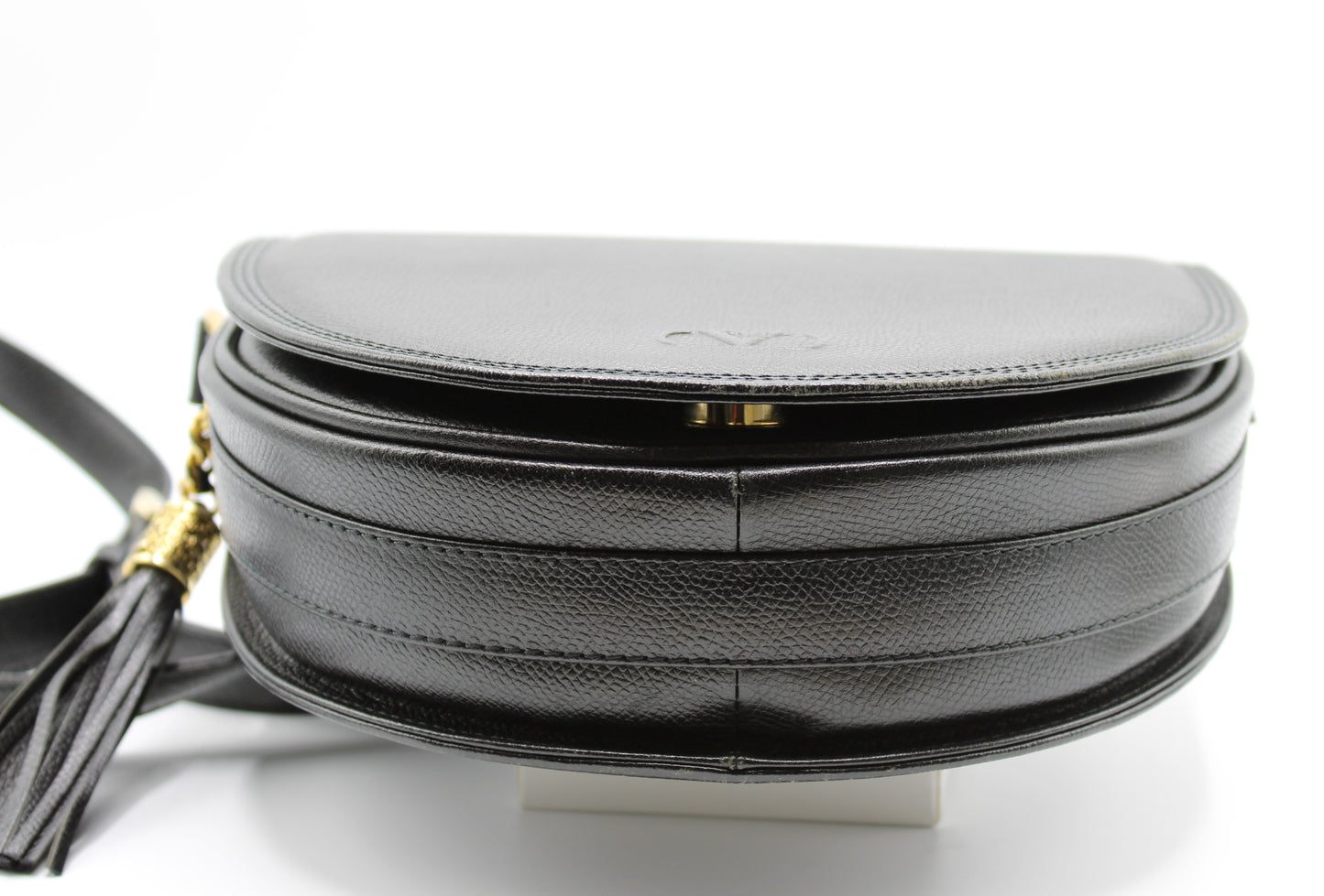 Valentino Garavani Bag Crossbody Saddle Black Leather Vintage