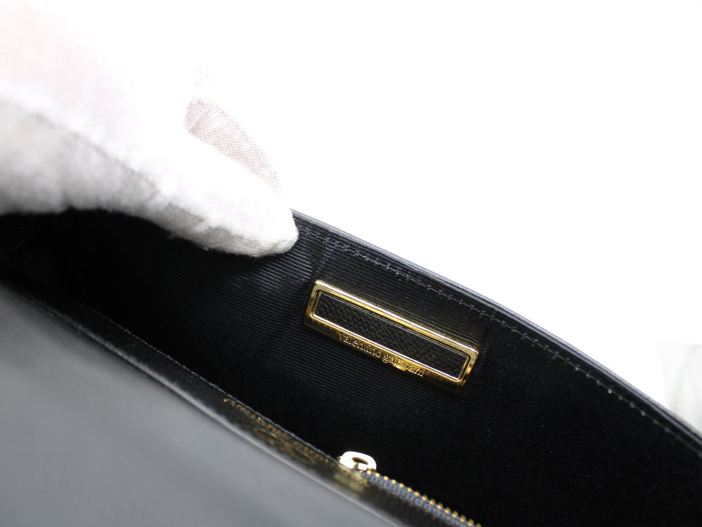 Valentino Garavani Bag Crossbody Saddle Black Leather Vintage