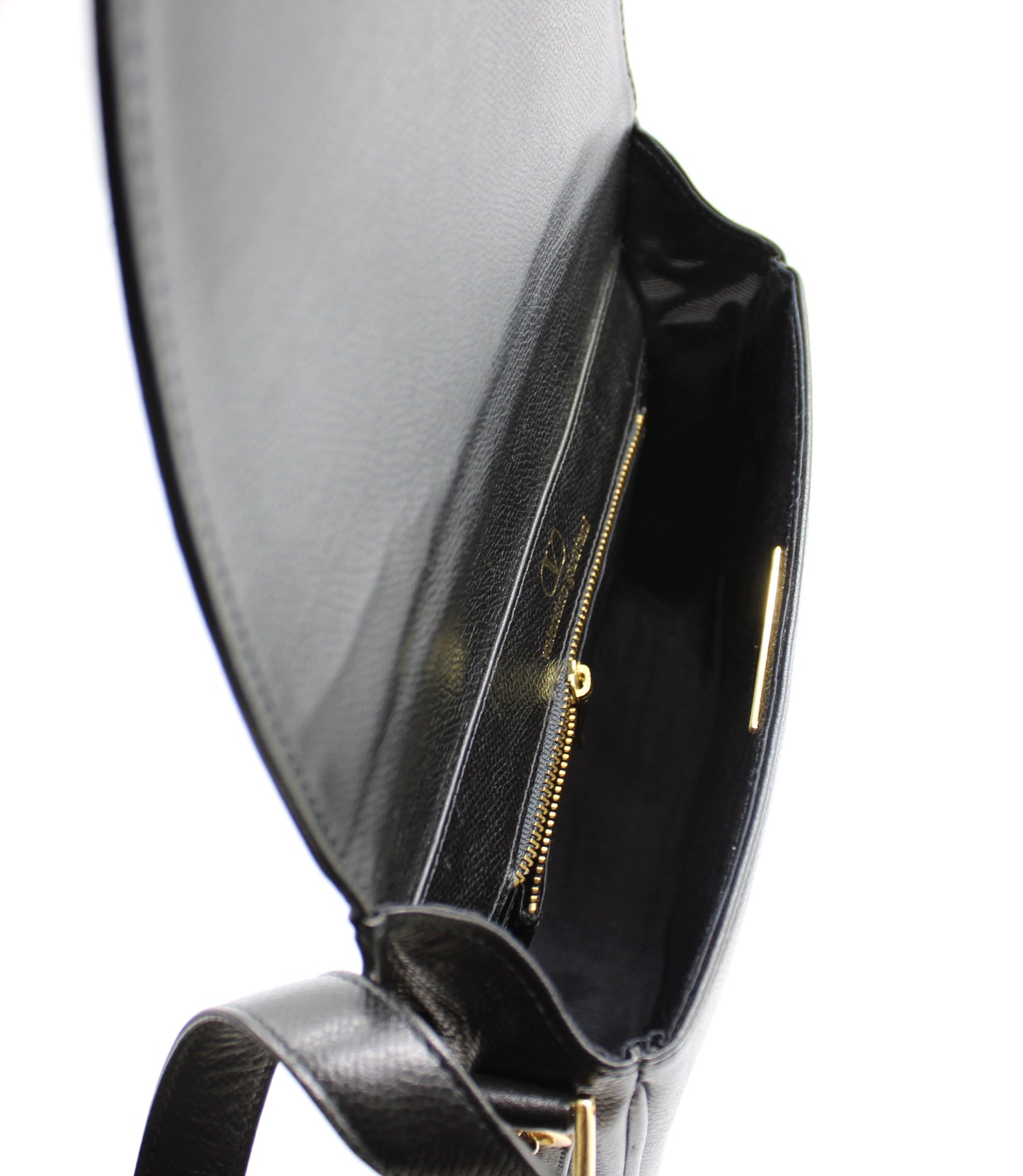 Valentino Garavani Bag Crossbody Saddle Black Leather Vintage