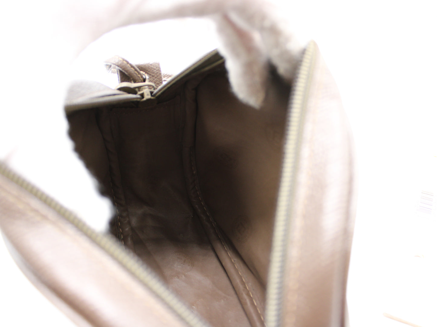 Fendi FF Logo Brown Canvas Crossbody Bag Vintage