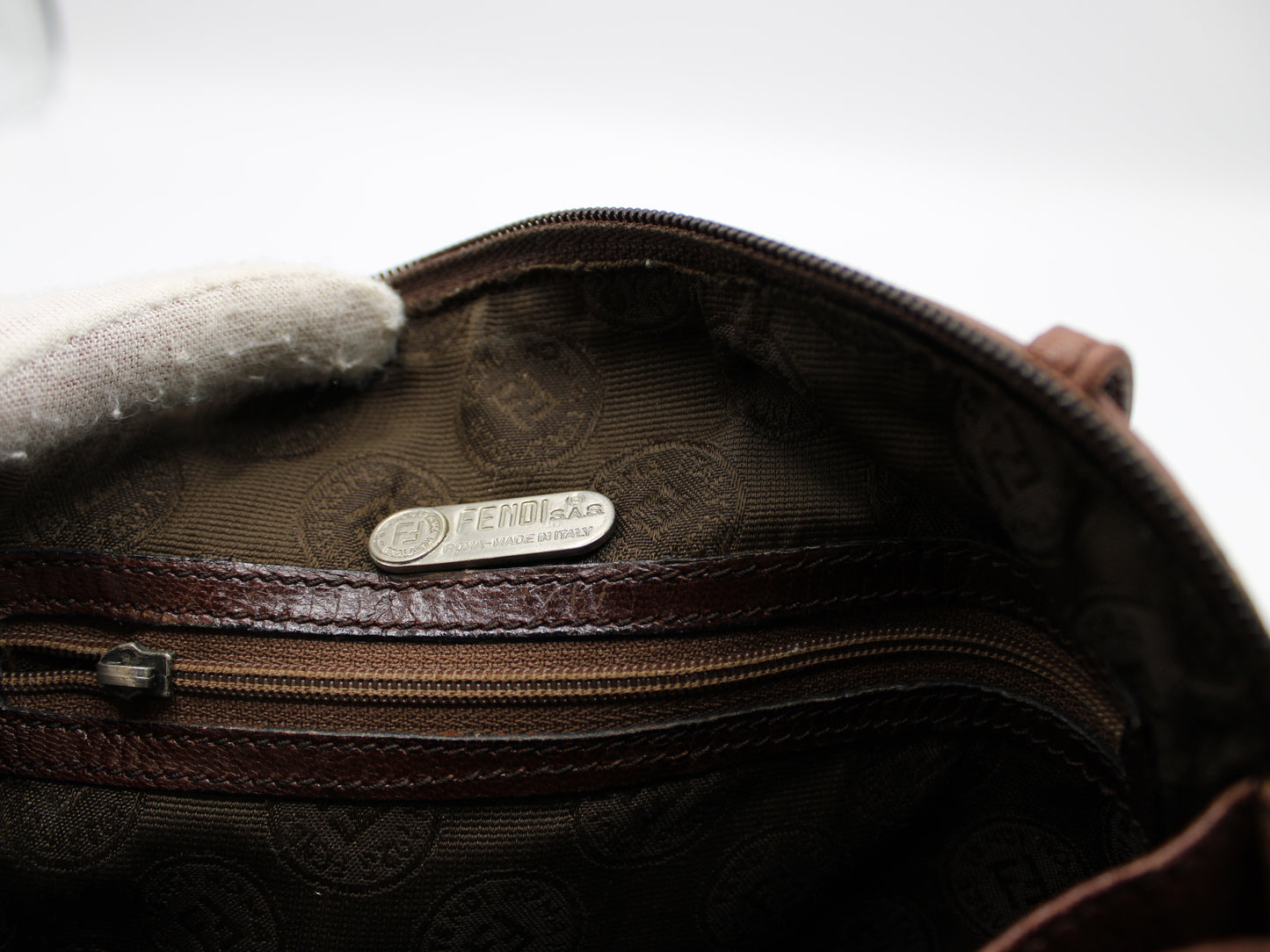 Fendi Woven Leather Crossbody Bag Brown Handbags Vintage