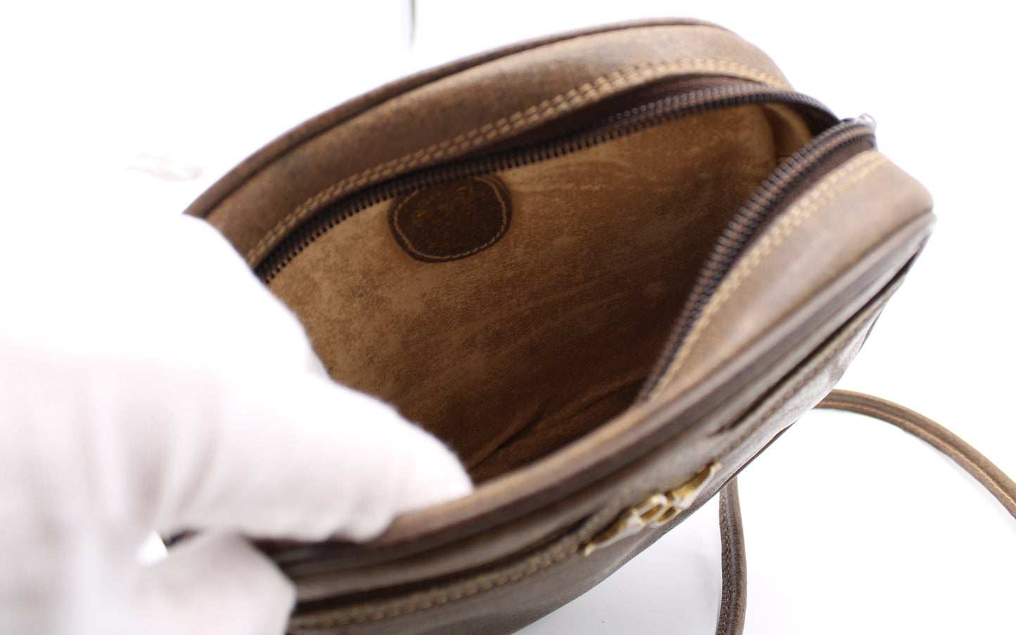 Gucci Brown Leather Horsebit 1955 Crossbody Shoulder Bag