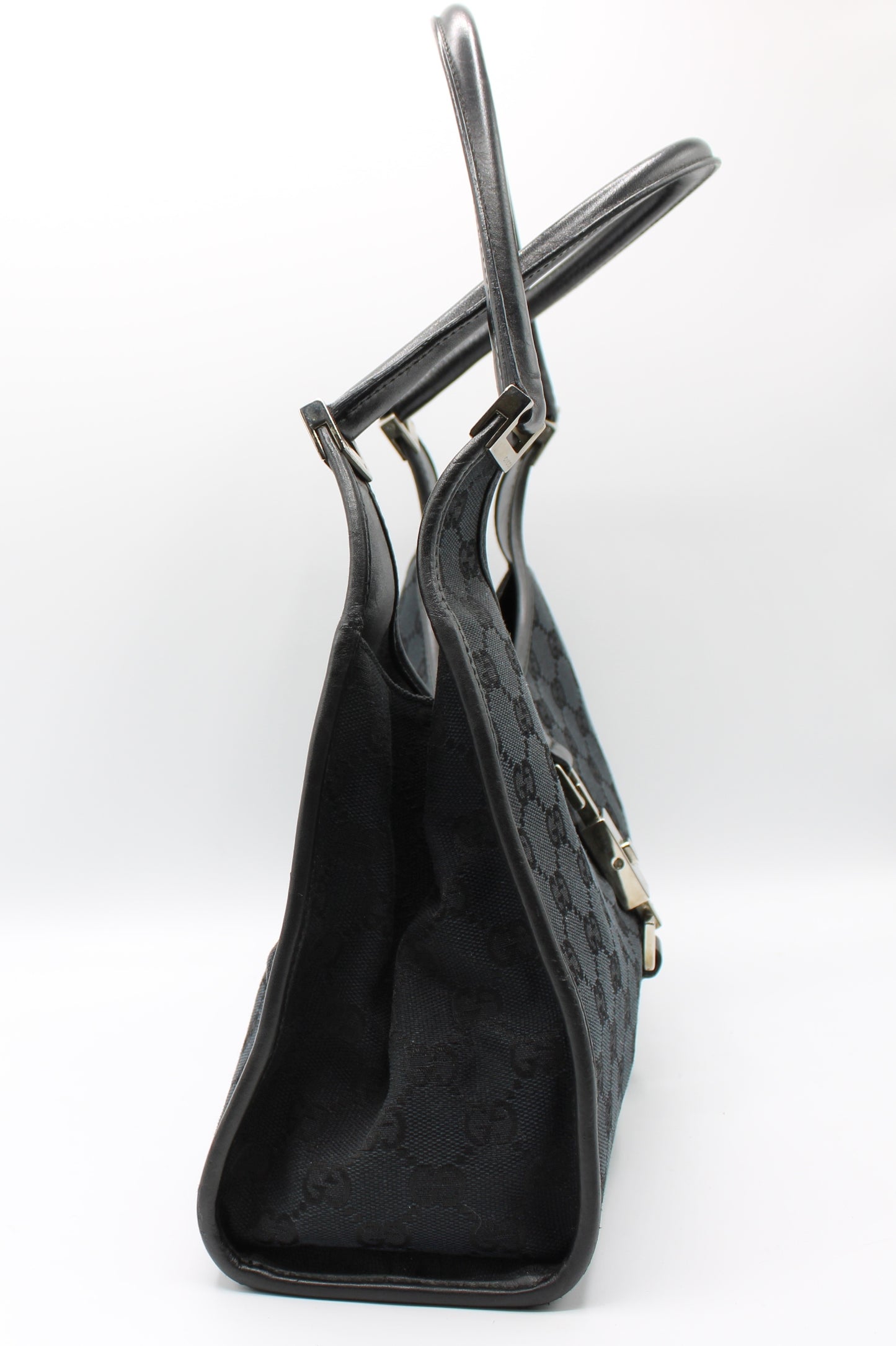Gucci Jackie GG Canvas Leather Shoulder Bag Vintage