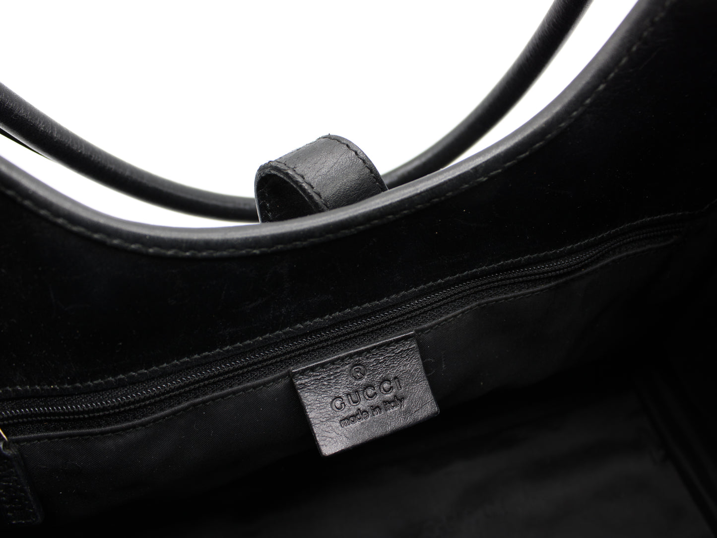 Gucci Jackie GG Canvas Leather Shoulder Bag Vintage