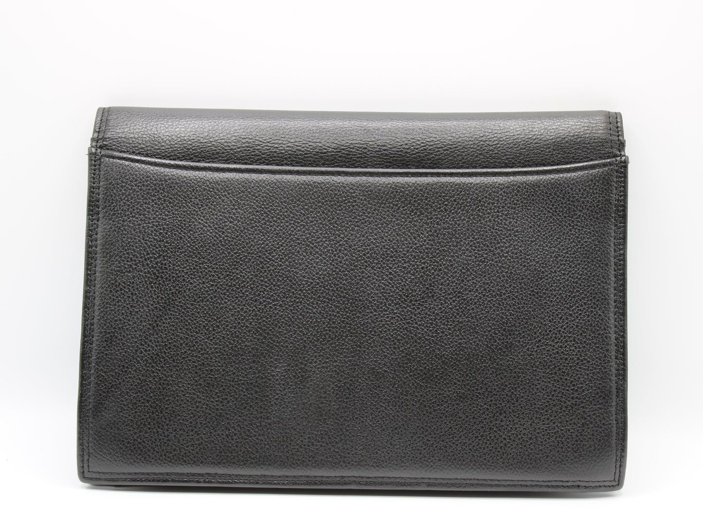 Yves Saint Laurent Belle de Jour Black Leather Clutch Bag Vintage
