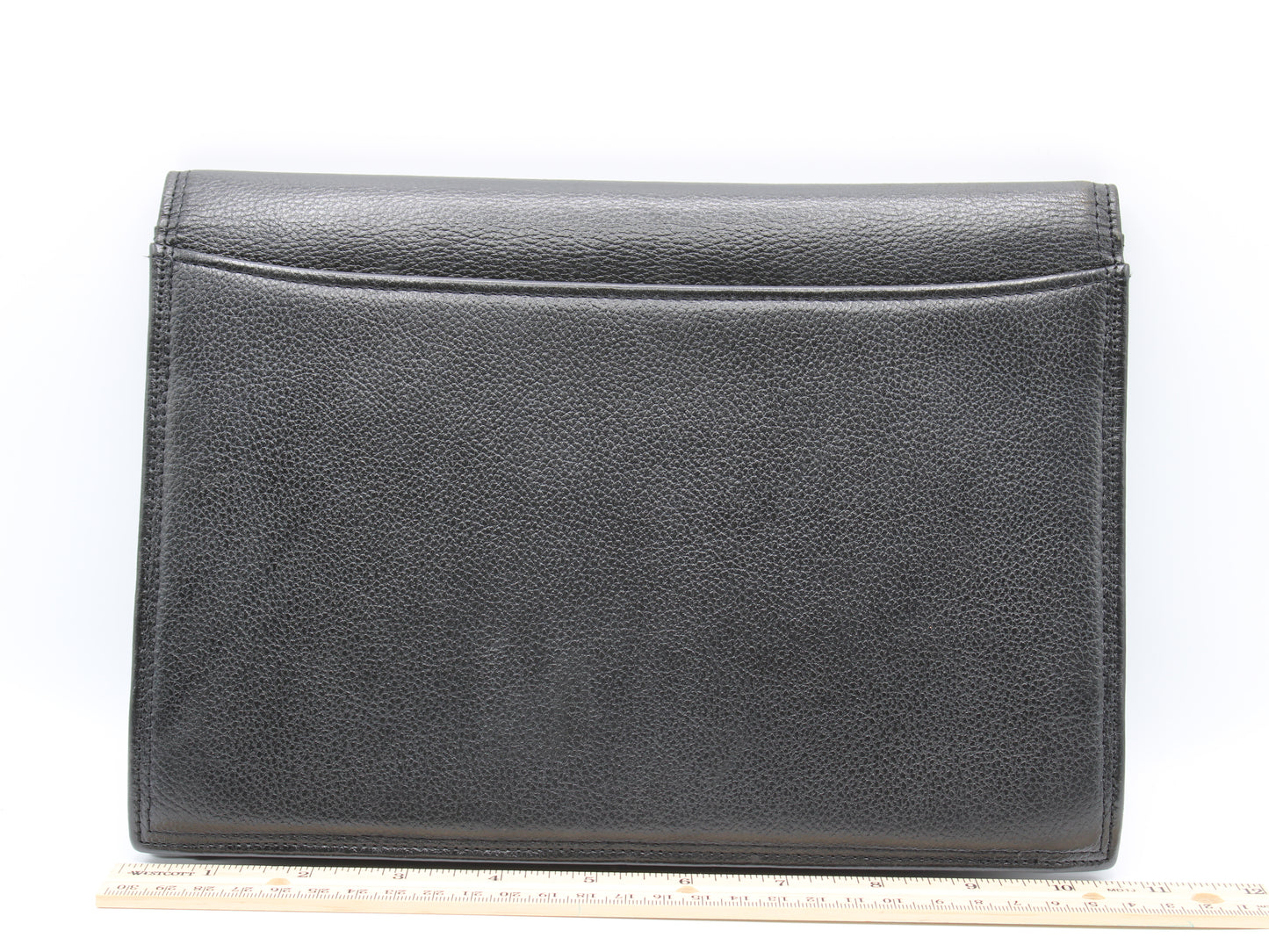 Yves Saint Laurent Belle de Jour Black Leather Clutch Bag Vintage