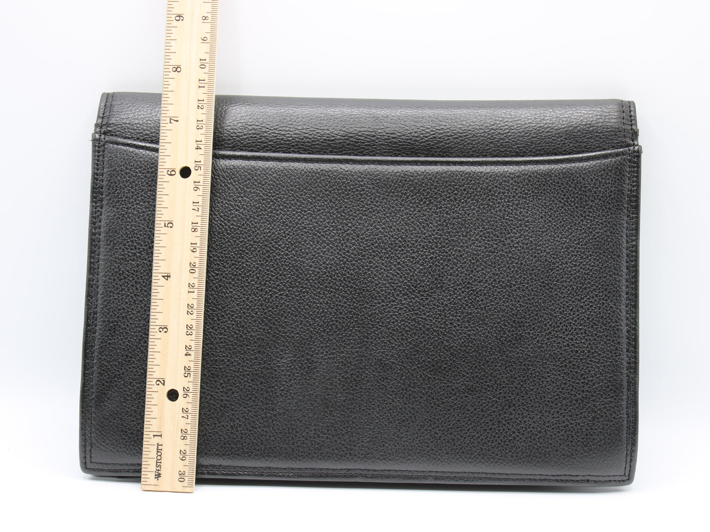 Yves Saint Laurent Belle de Jour Black Leather Clutch Bag Vintage
