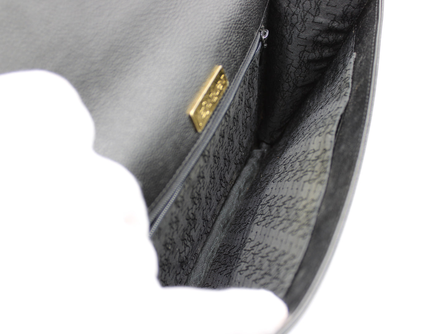 Yves Saint Laurent Belle de Jour Black Leather Clutch Bag Vintage