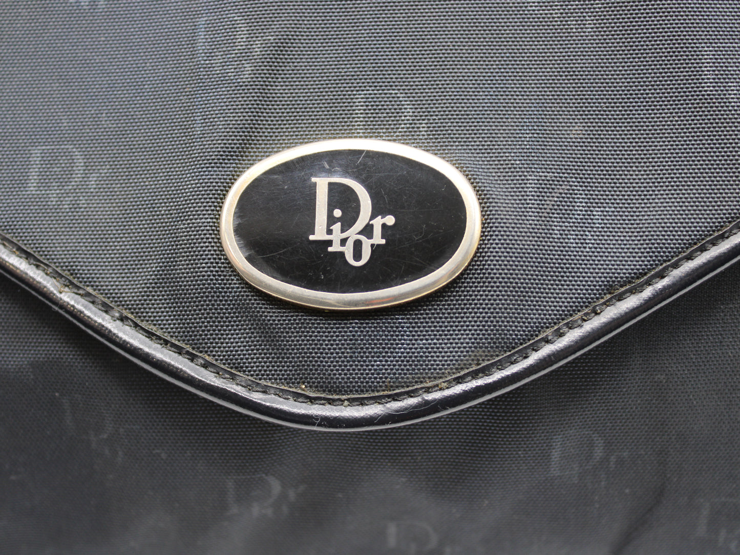 Christian Dior Monogram Crossbody on Chain Black Bag Vintage