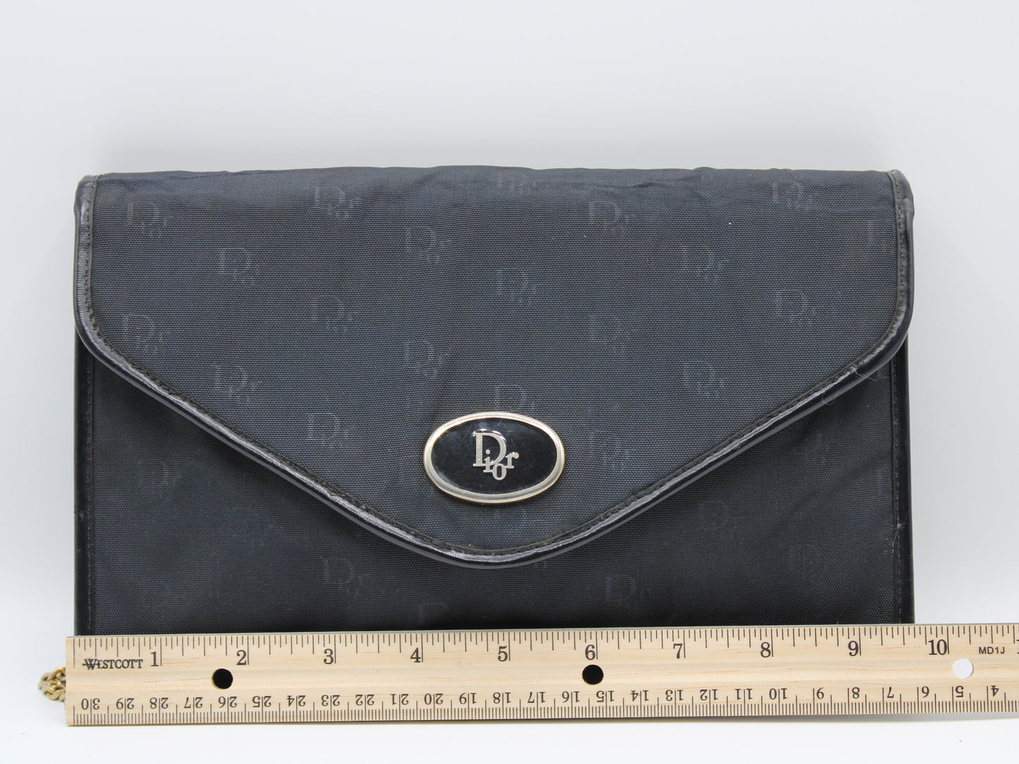Christian Dior Monogram Crossbody on Chain Black Bag Vintage