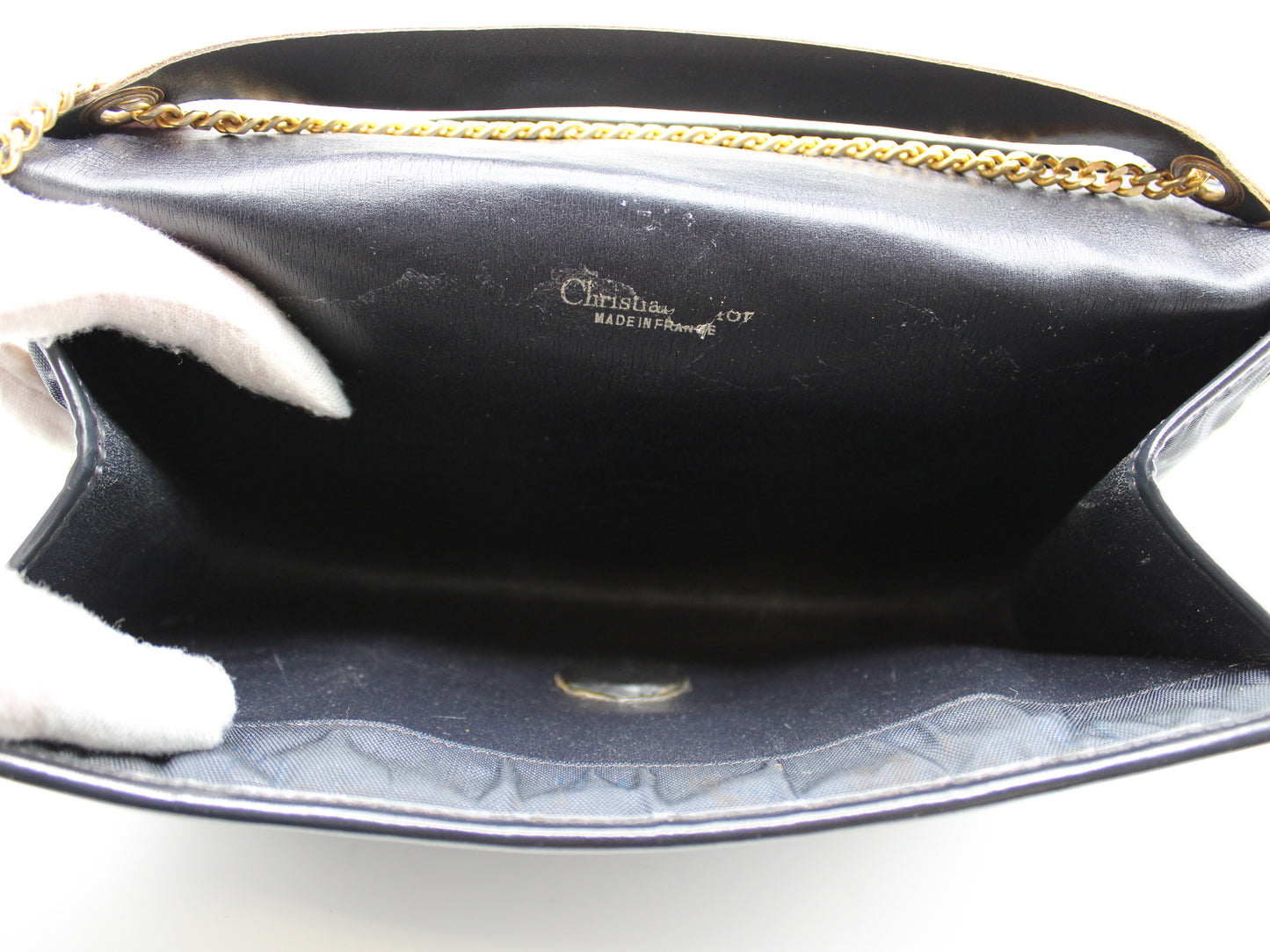 Christian Dior Monogram Crossbody on Chain Black Bag Vintage