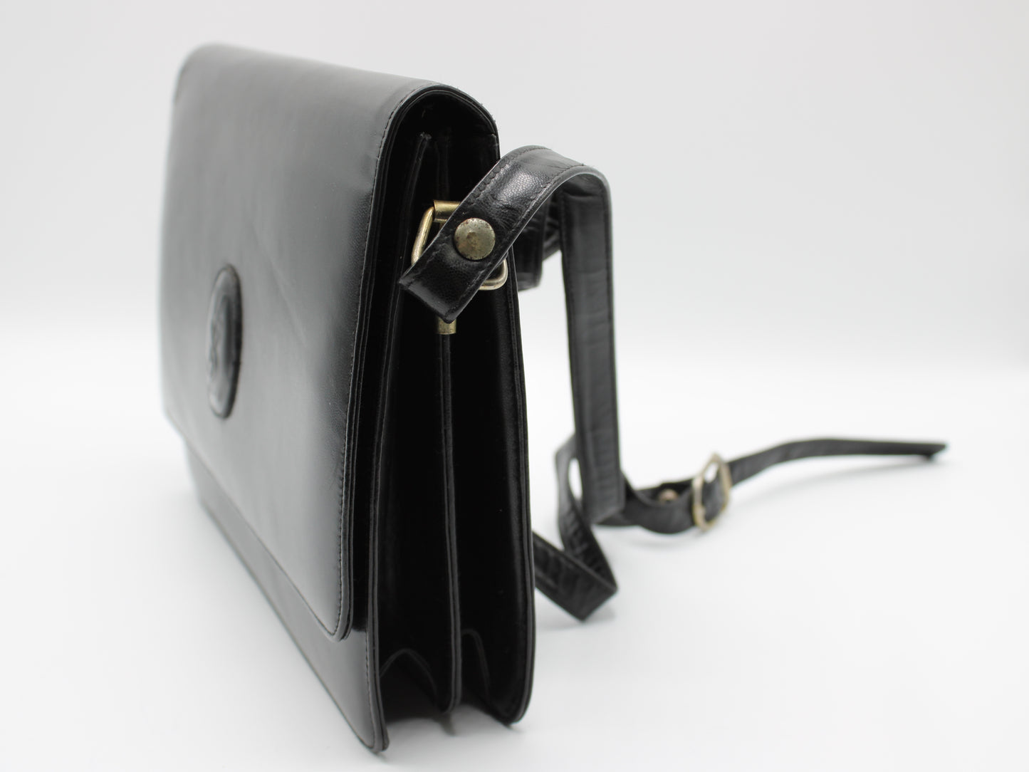Yves Saint Laurent Medium Le 61 Satchel Black Leather Bag Vintage