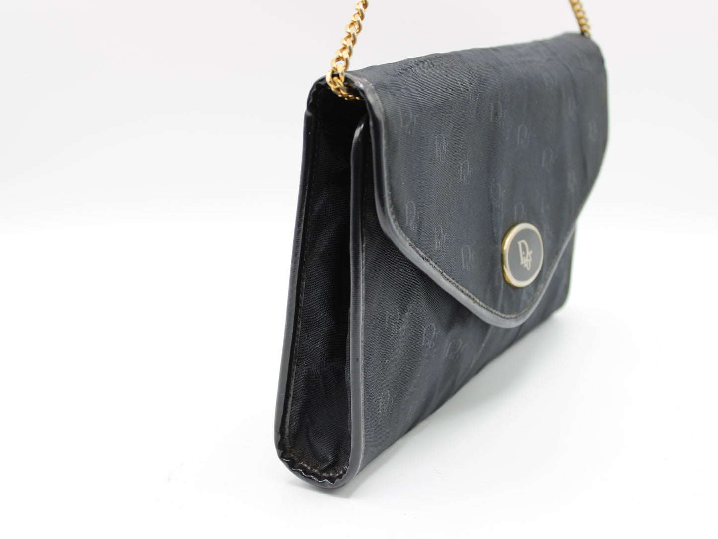 Christian Dior Monogram Crossbody on Chain Black Bag Vintage