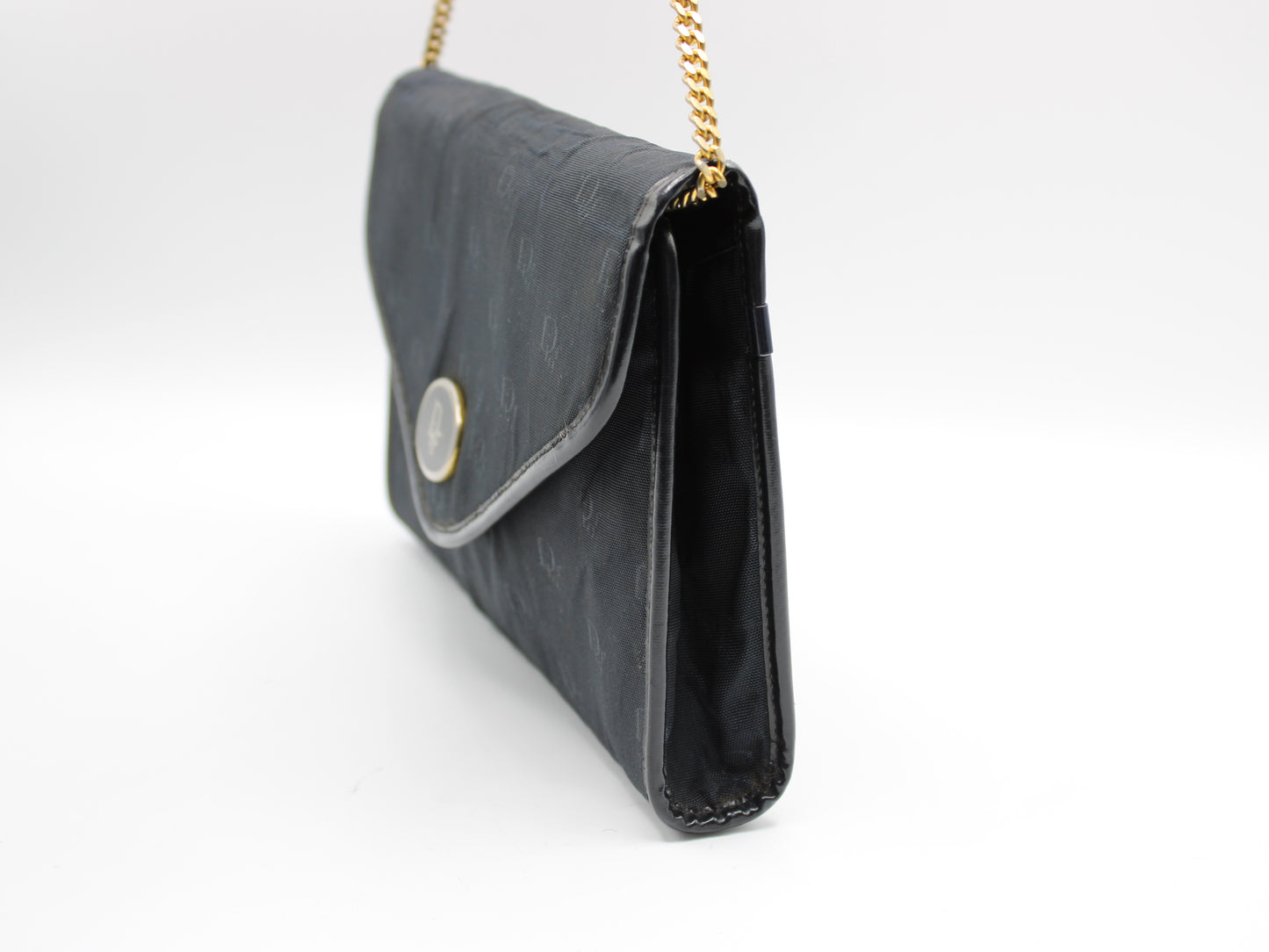 Christian Dior Monogram Crossbody on Chain Black Bag Vintage