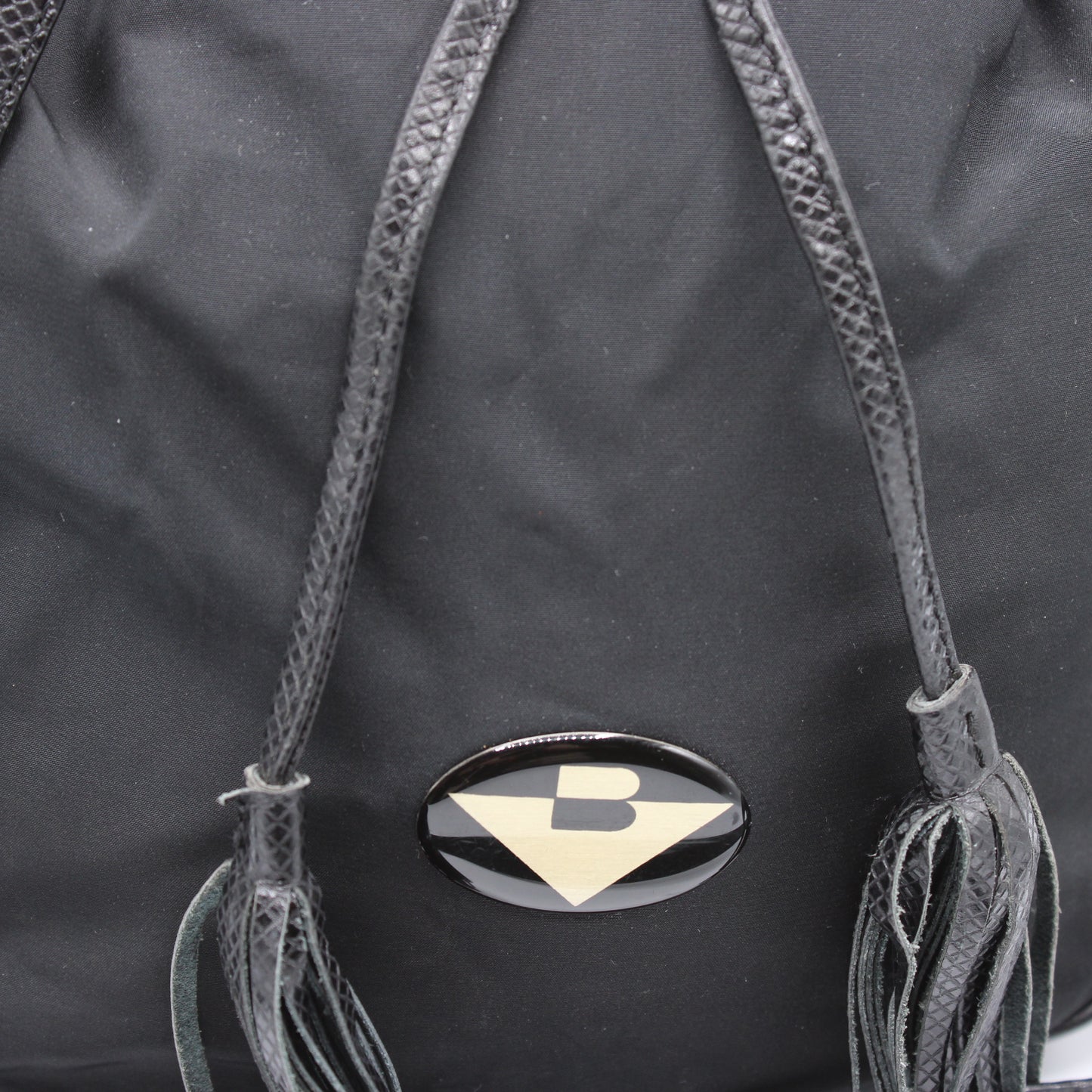 Bottega Veneta Black Leather Drawstring Tote Bag