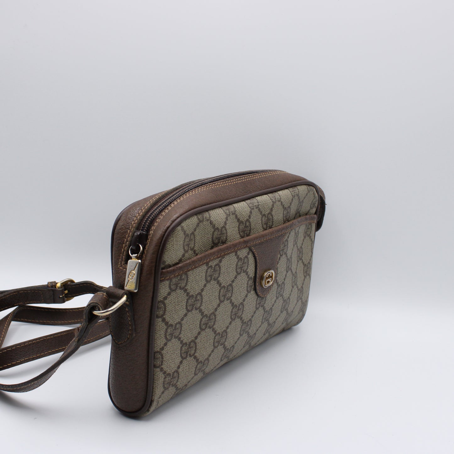 GUCCI Ophidia Beige GG Canvas Crossbody Bag Vintage