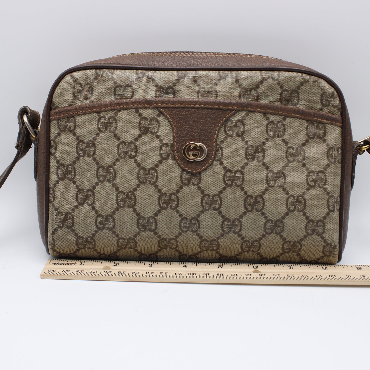 GUCCI Ophidia Beige GG Canvas Crossbody Bag Vintage